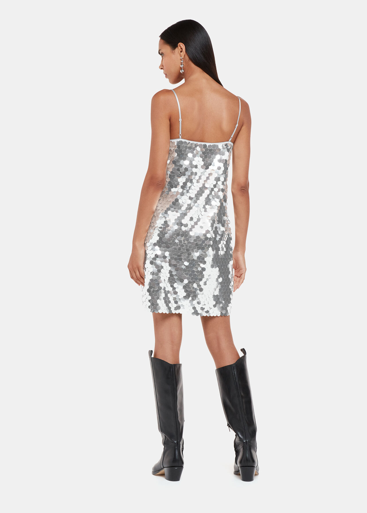 Sequin Disc Mini Dress