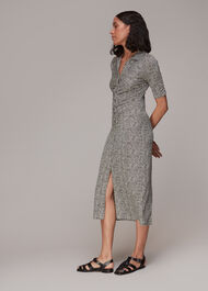 Gradient Leopard Jersey Dress