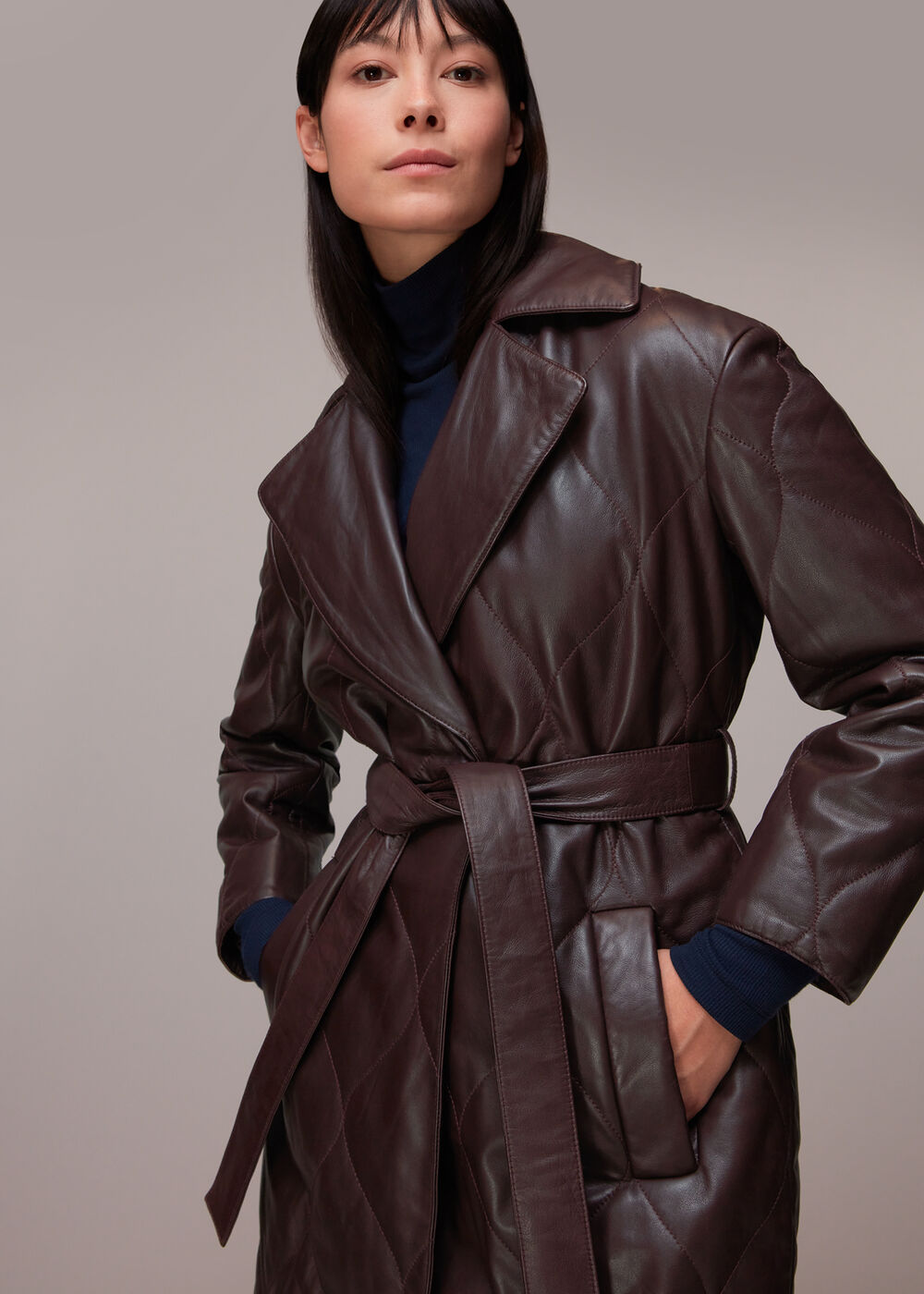 Luna Leather Belted Jacket