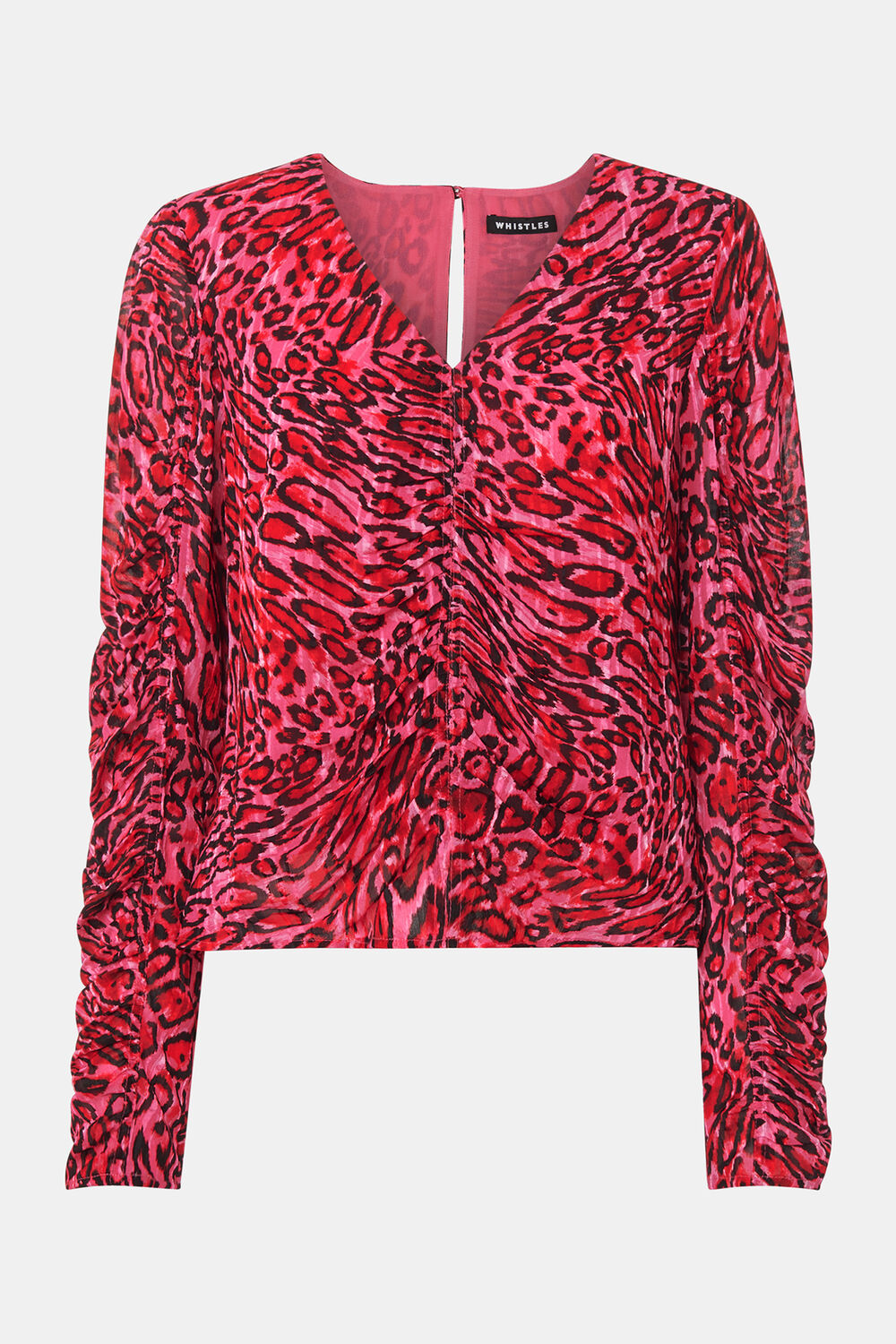 Waving Leopard Gathered Top
