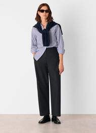 Side Pleat Tapered Trouser