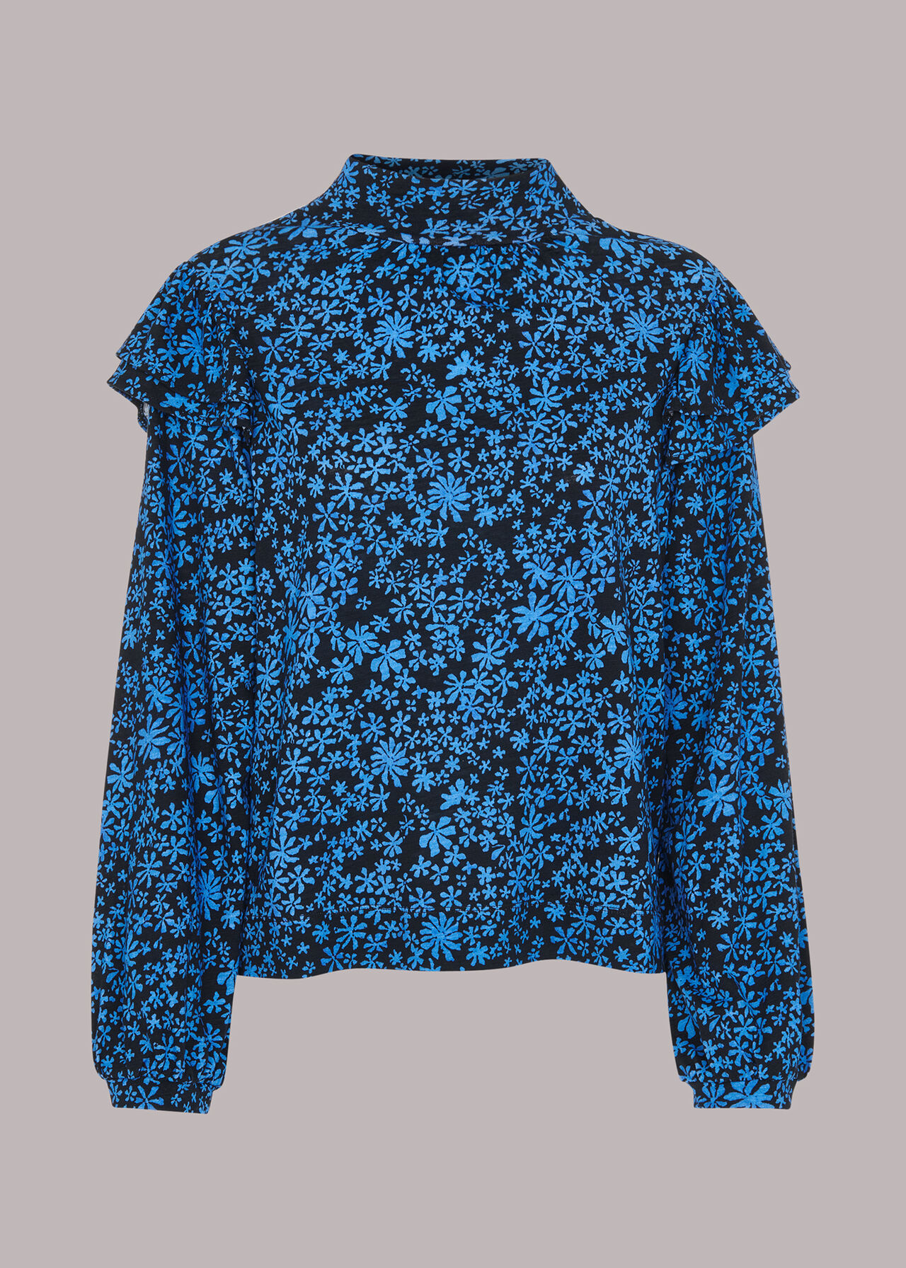 Boho Frill Shoulder Jersey Top