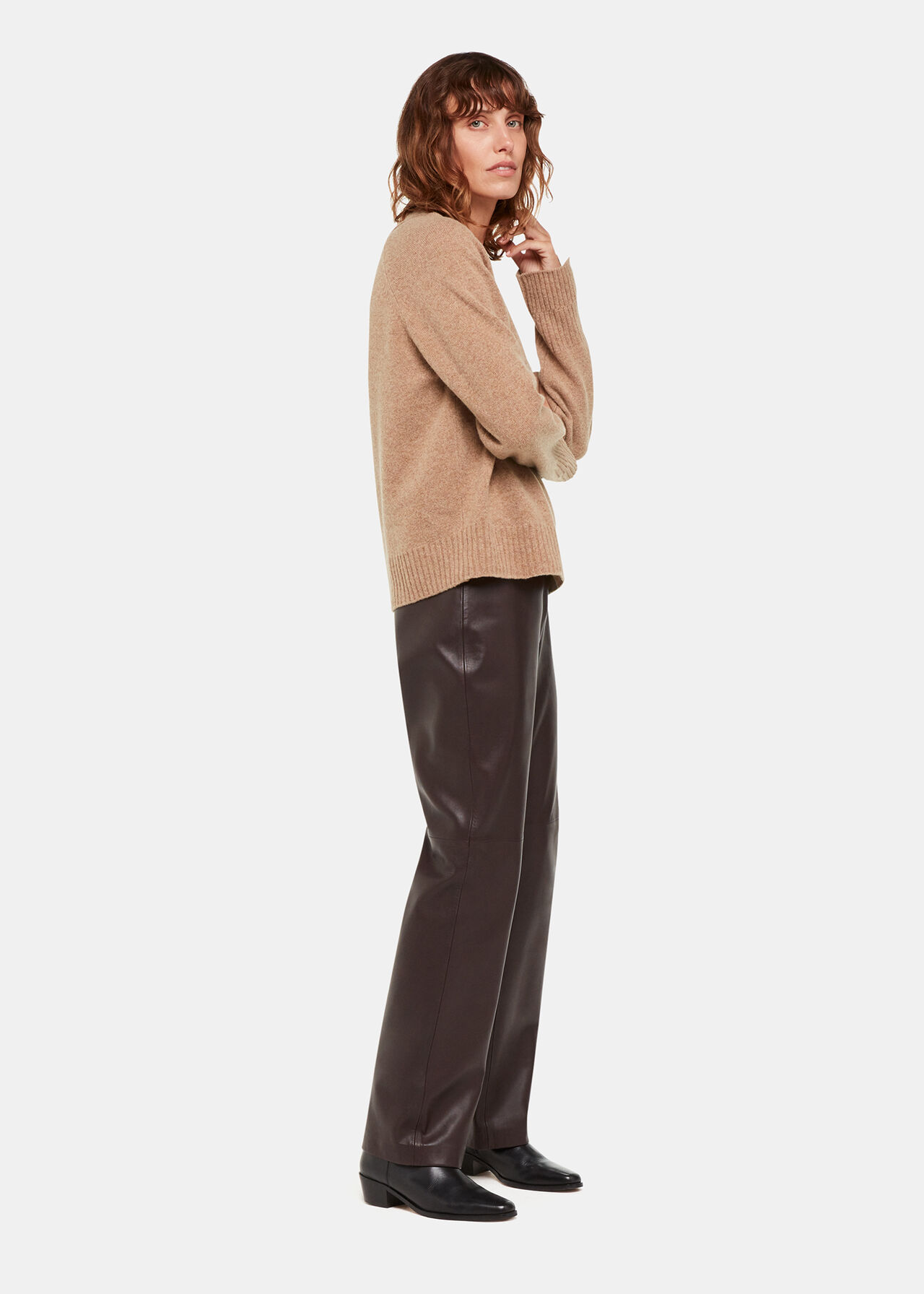 Wool V Neck Knitted Jumper