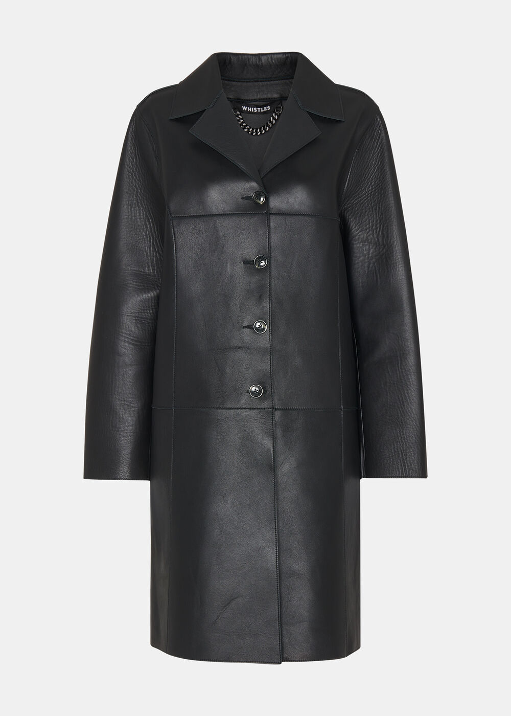 Gemma Bonded Leather Coat