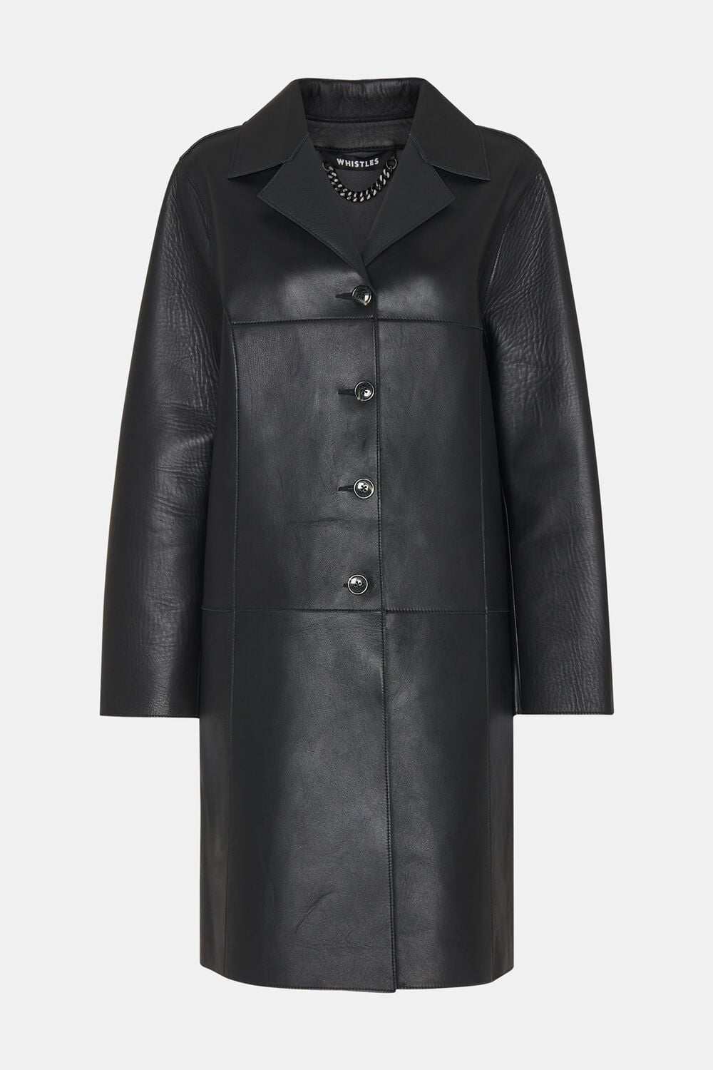 Gemma Bonded Leather Coat