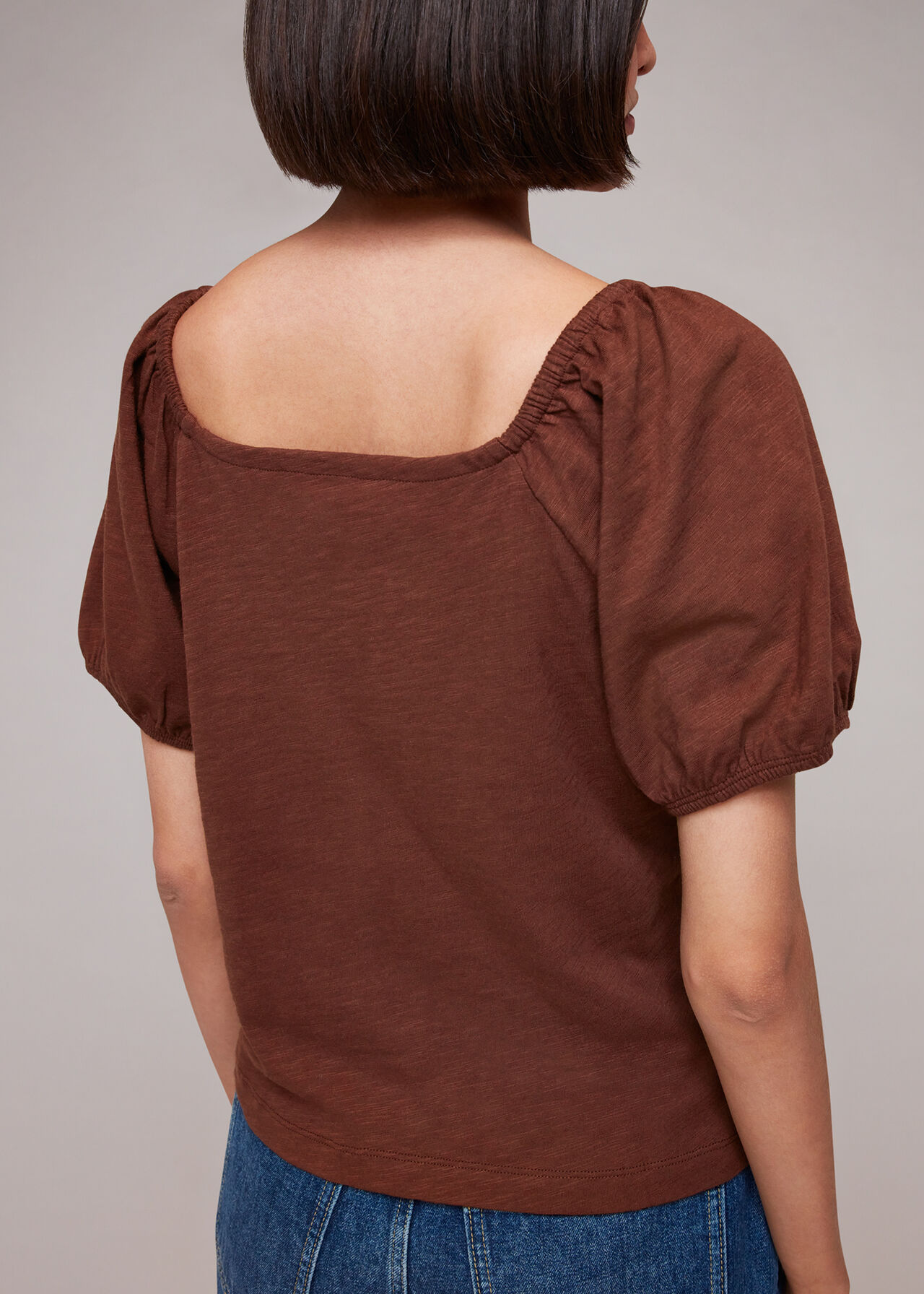 Square Neck Puff Sleeve Top