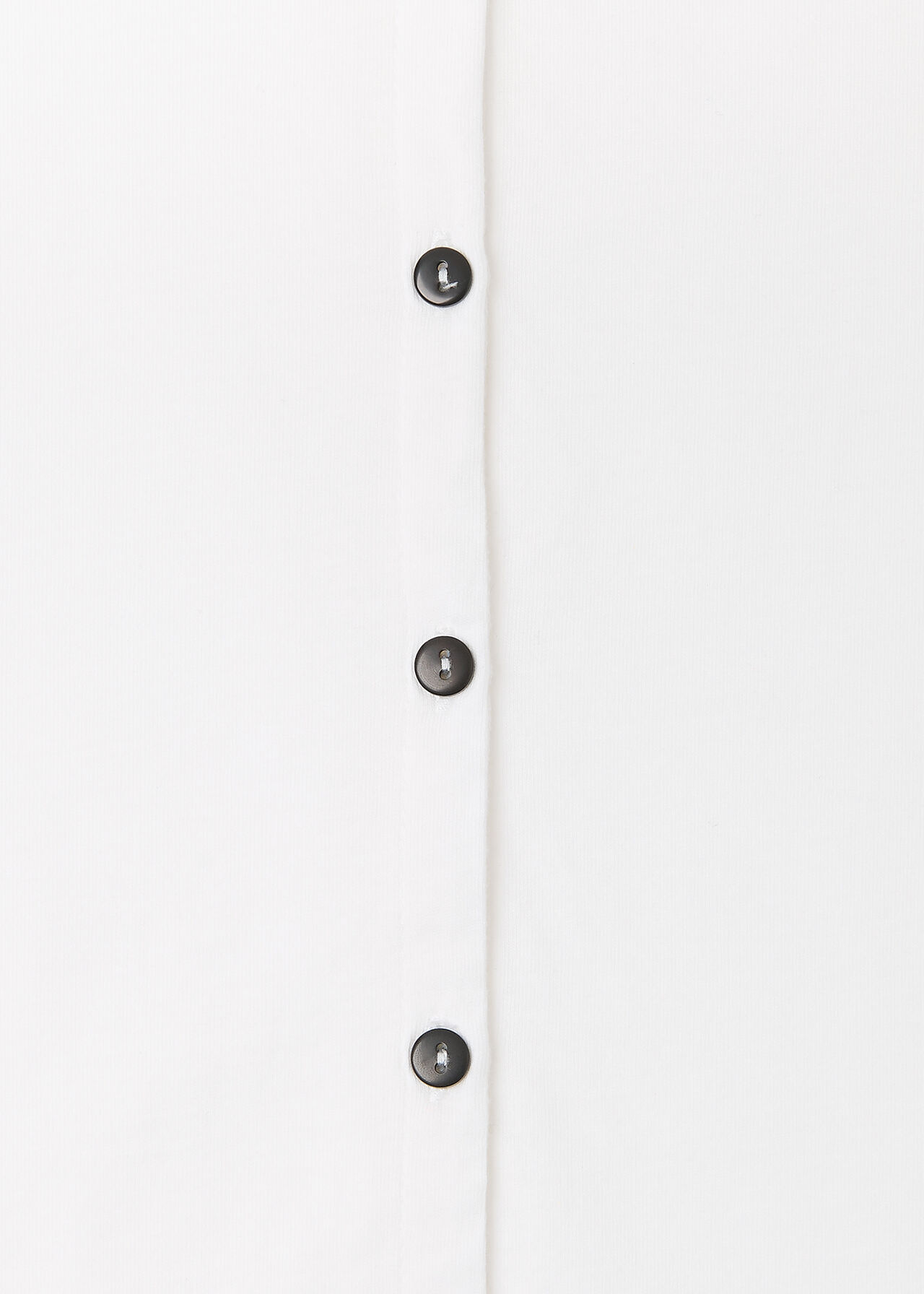 Round Neck Button Up Tee