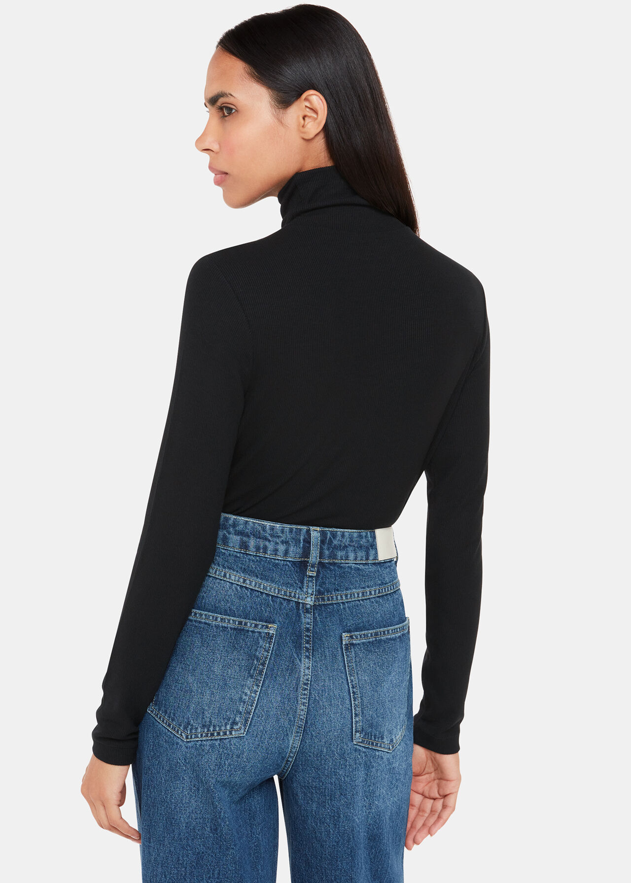 Essential Ribbed Polo Black