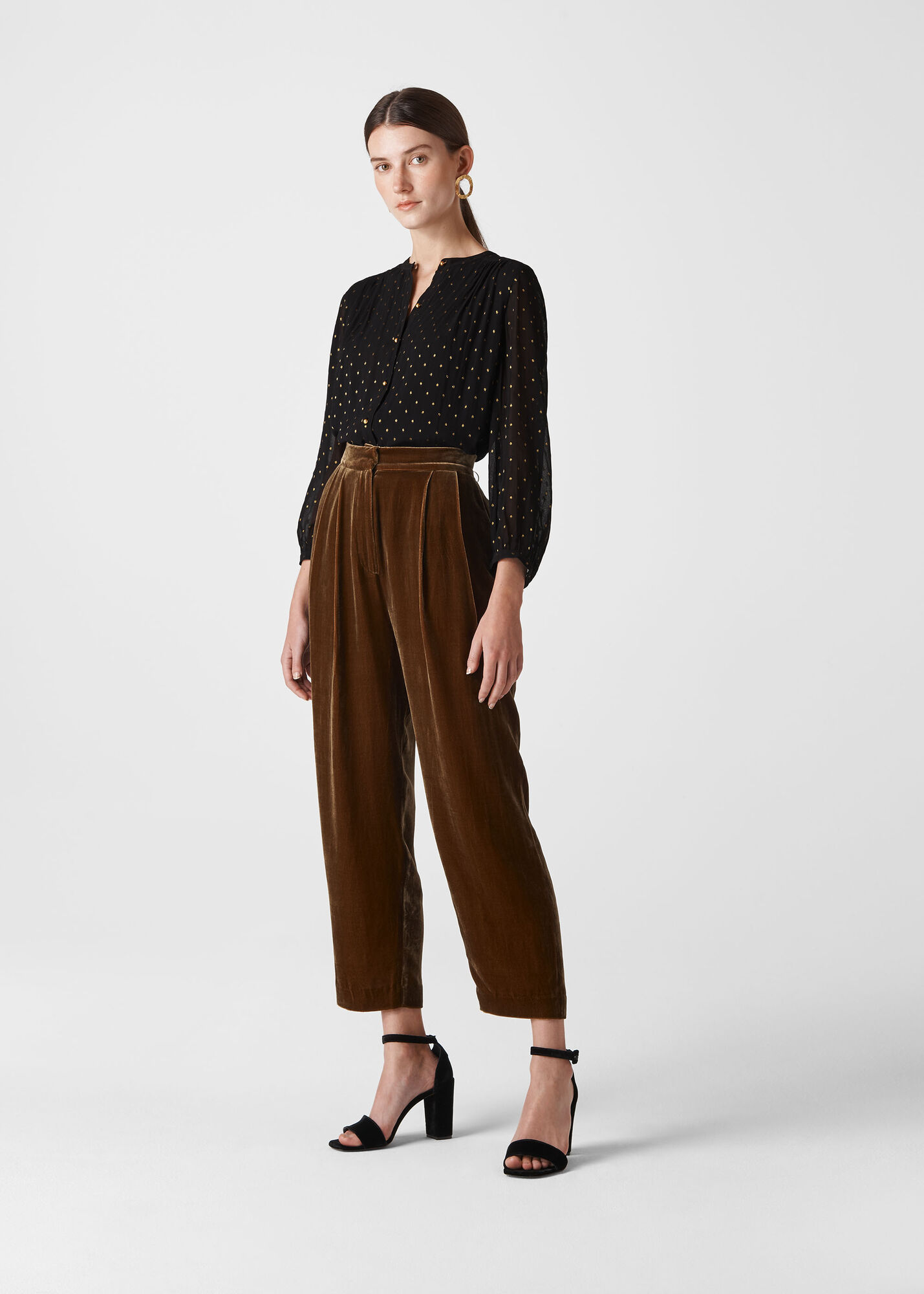 Gold/Multi Gianni Gold Dobby Blouse WHISTLES