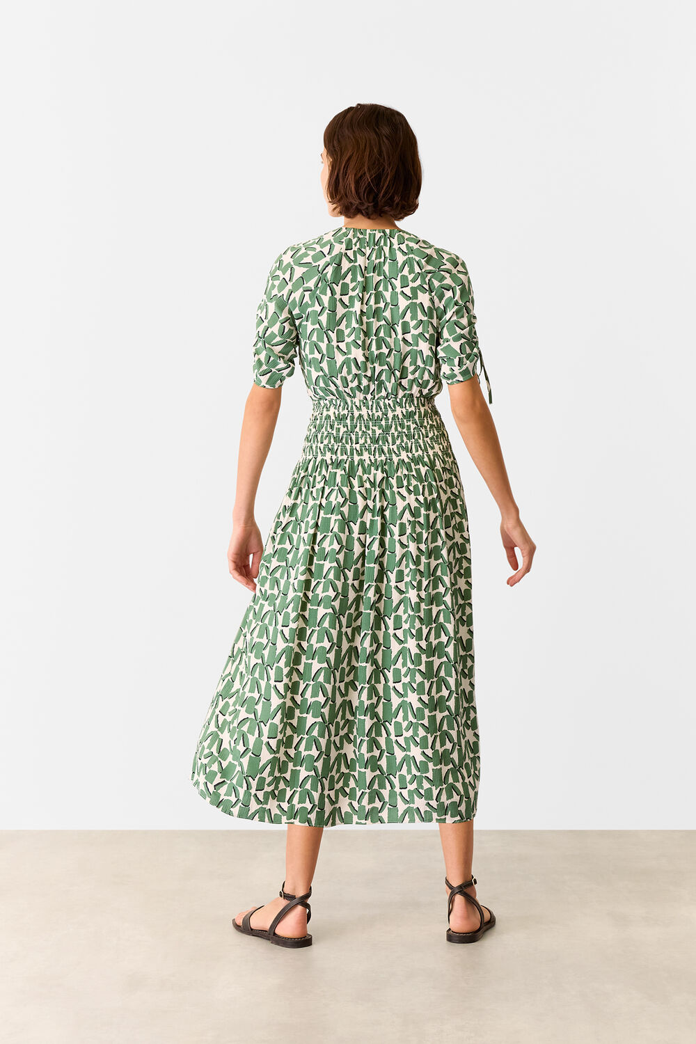 Abstract Squares Midi Dress