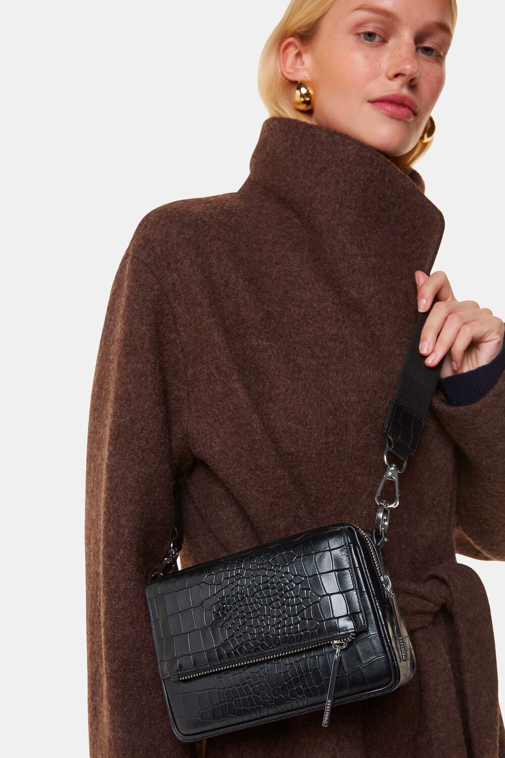Bibi Croc Crossbody Bag