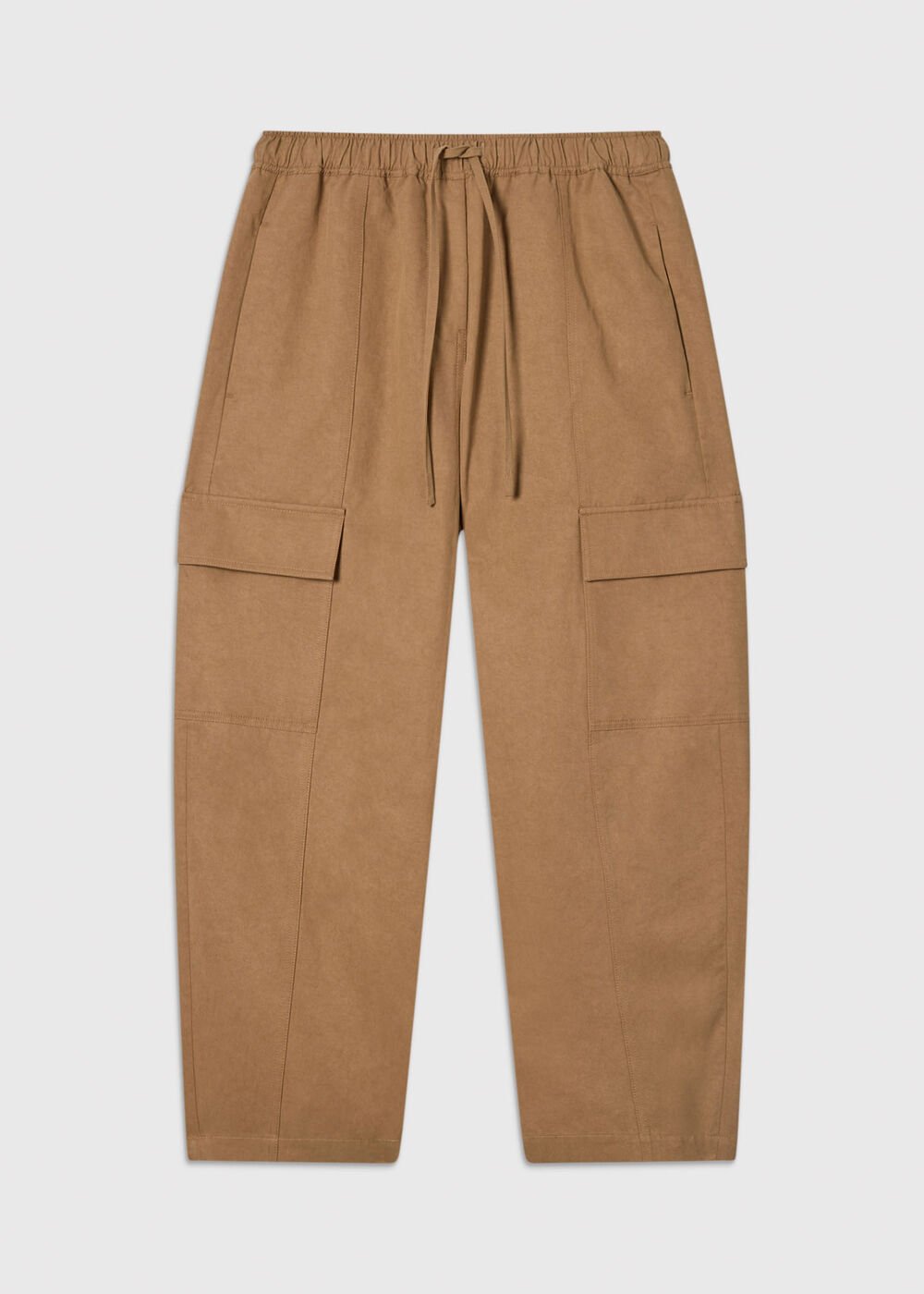 Petite Utility Cotton Barrel Trouser