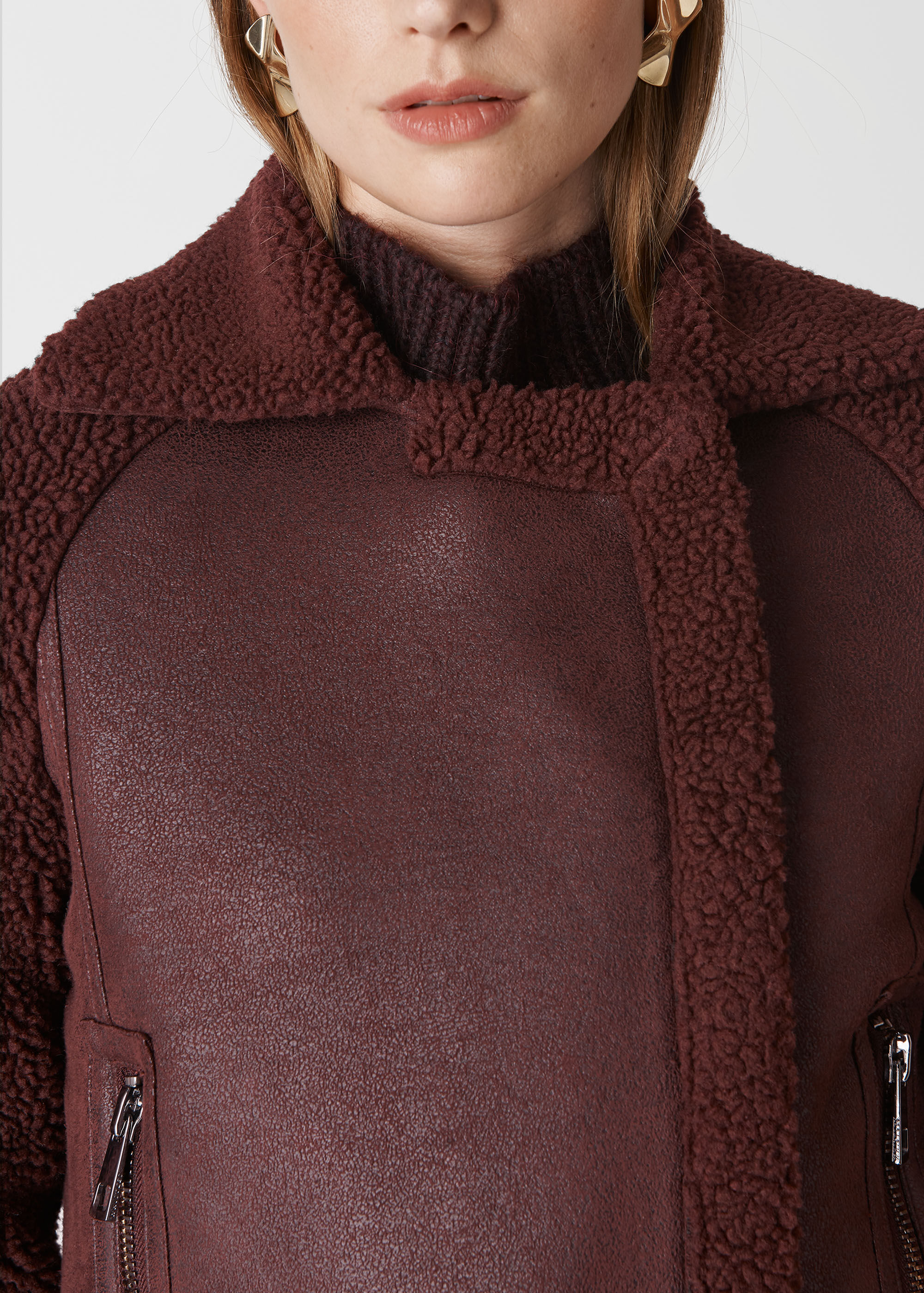 Burgundy Borg Biker