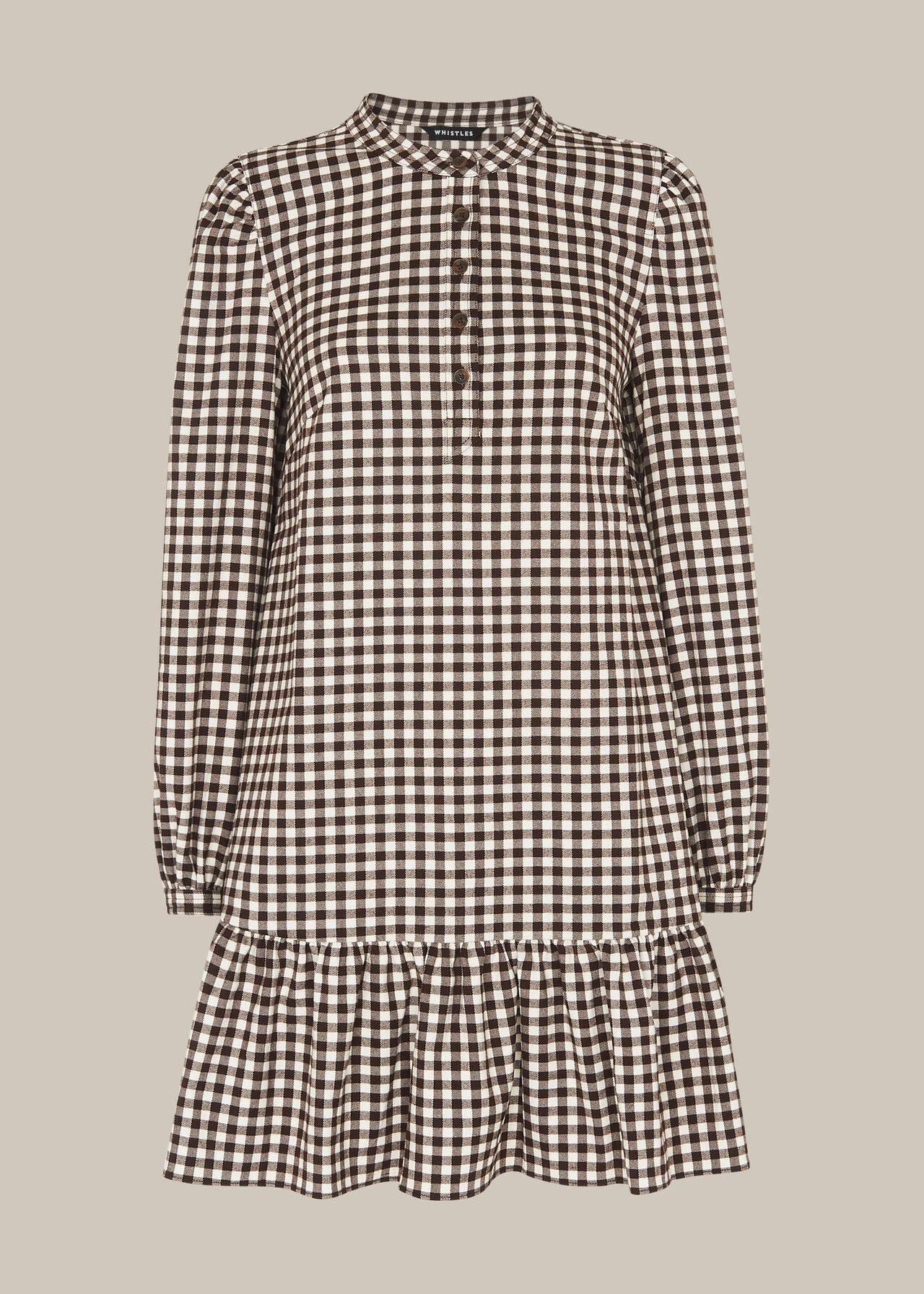 19+ Brown And White Gingham Dress