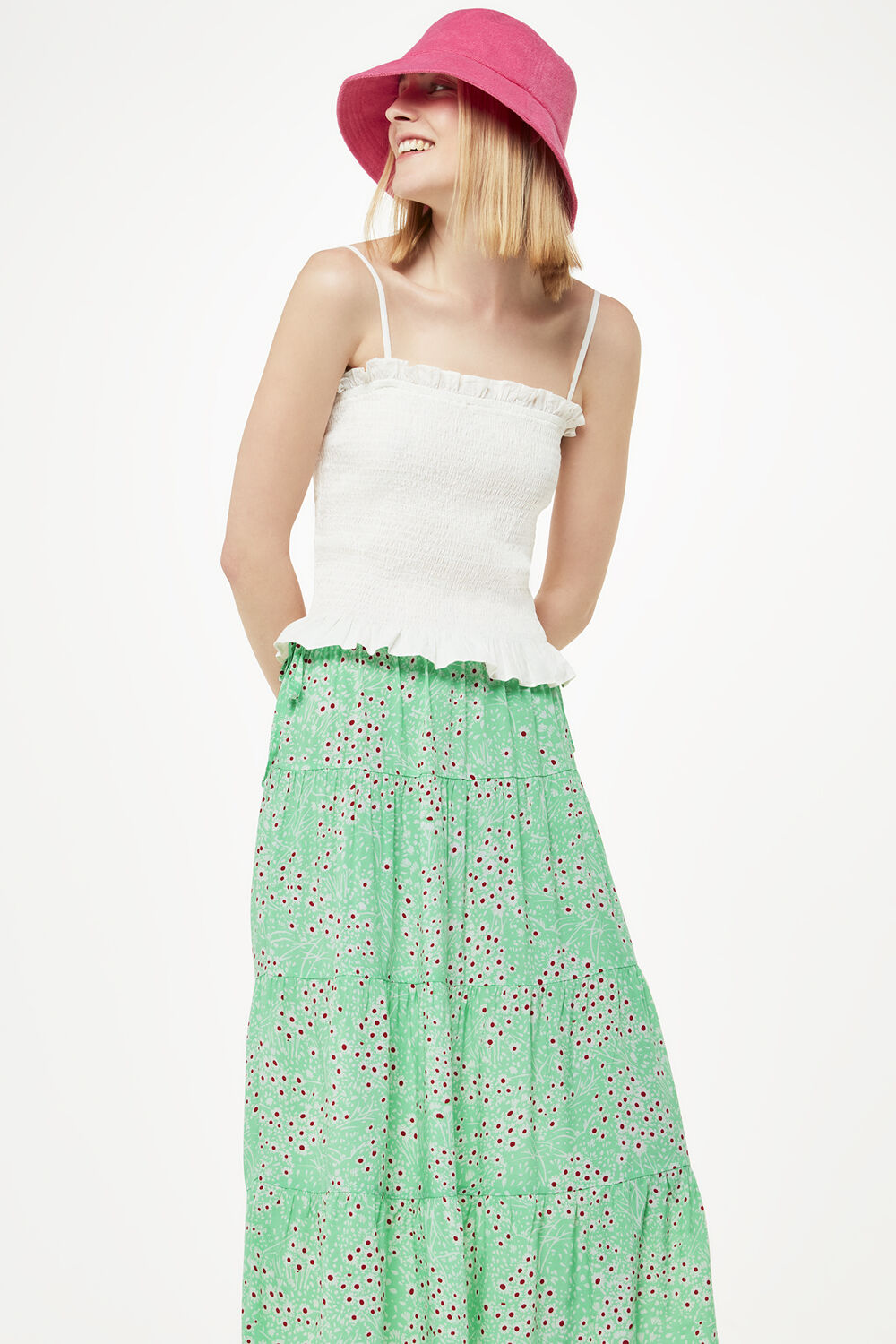 Daisy Meadow Tie Side Skirt