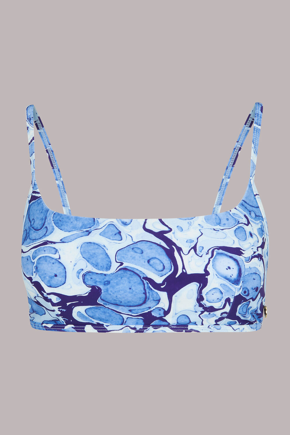 Marble Print Bikini Top