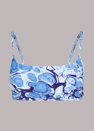 Marble Print Bikini Top
