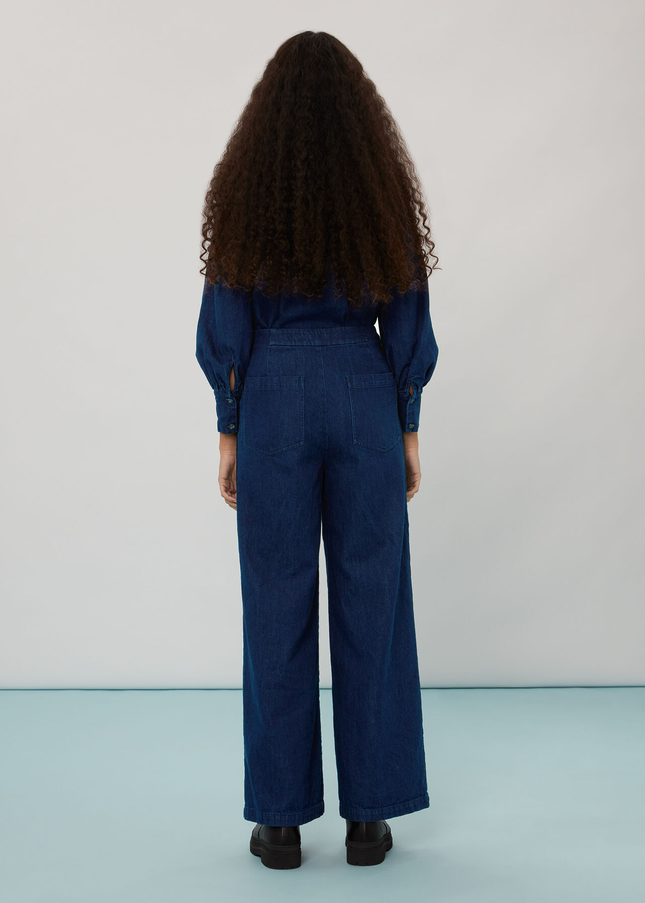 Nino Denim Wide Leg Trouser