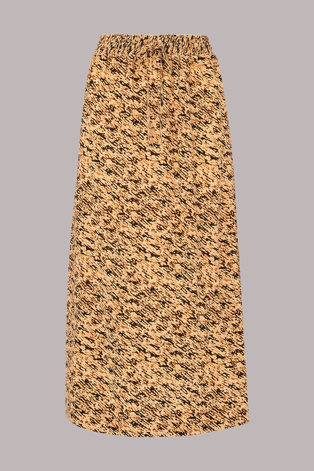 Bark Print Tie Waist Skirt