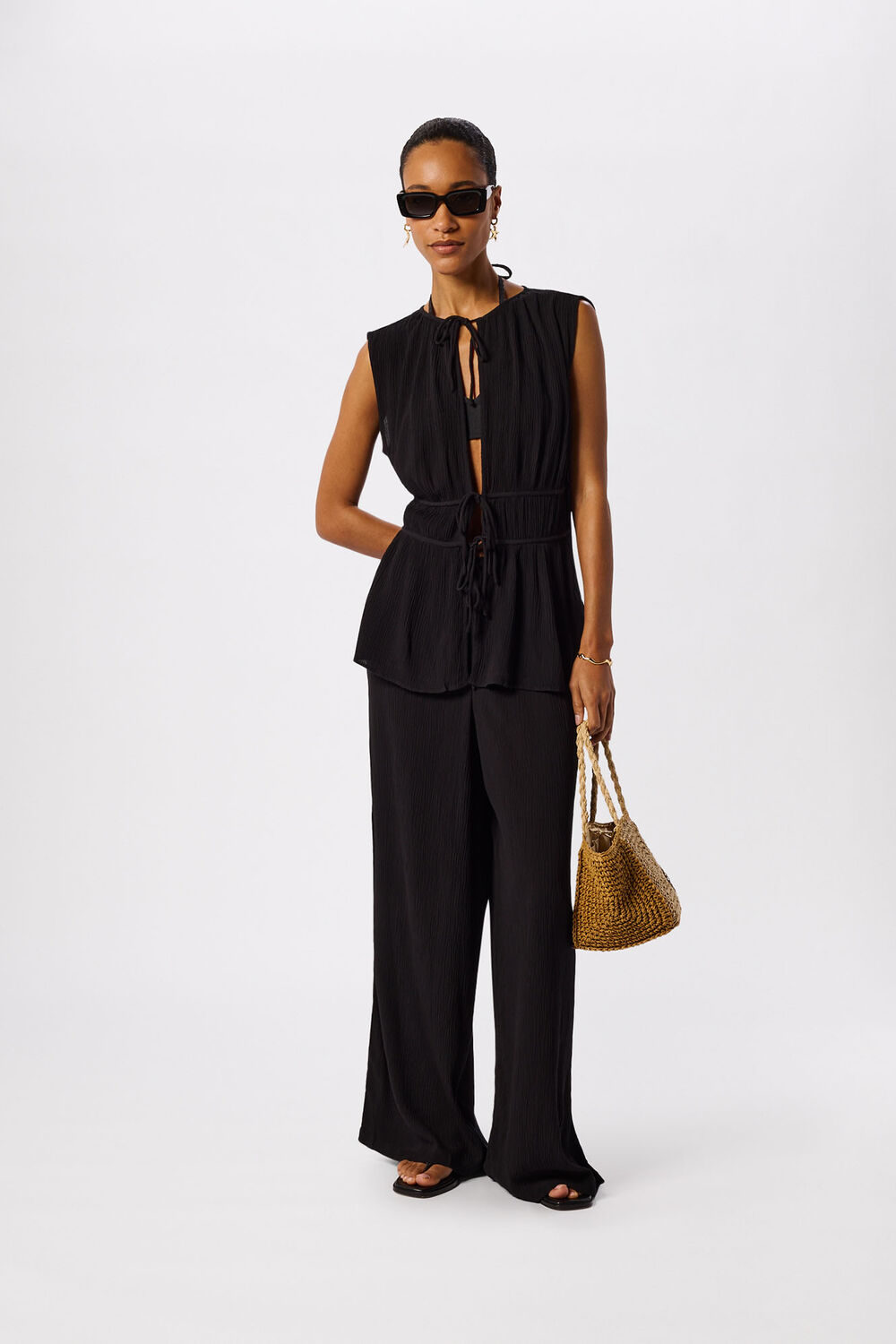 Beach Tie Front Trouser