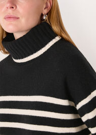 Stripe Wool Roll Neck