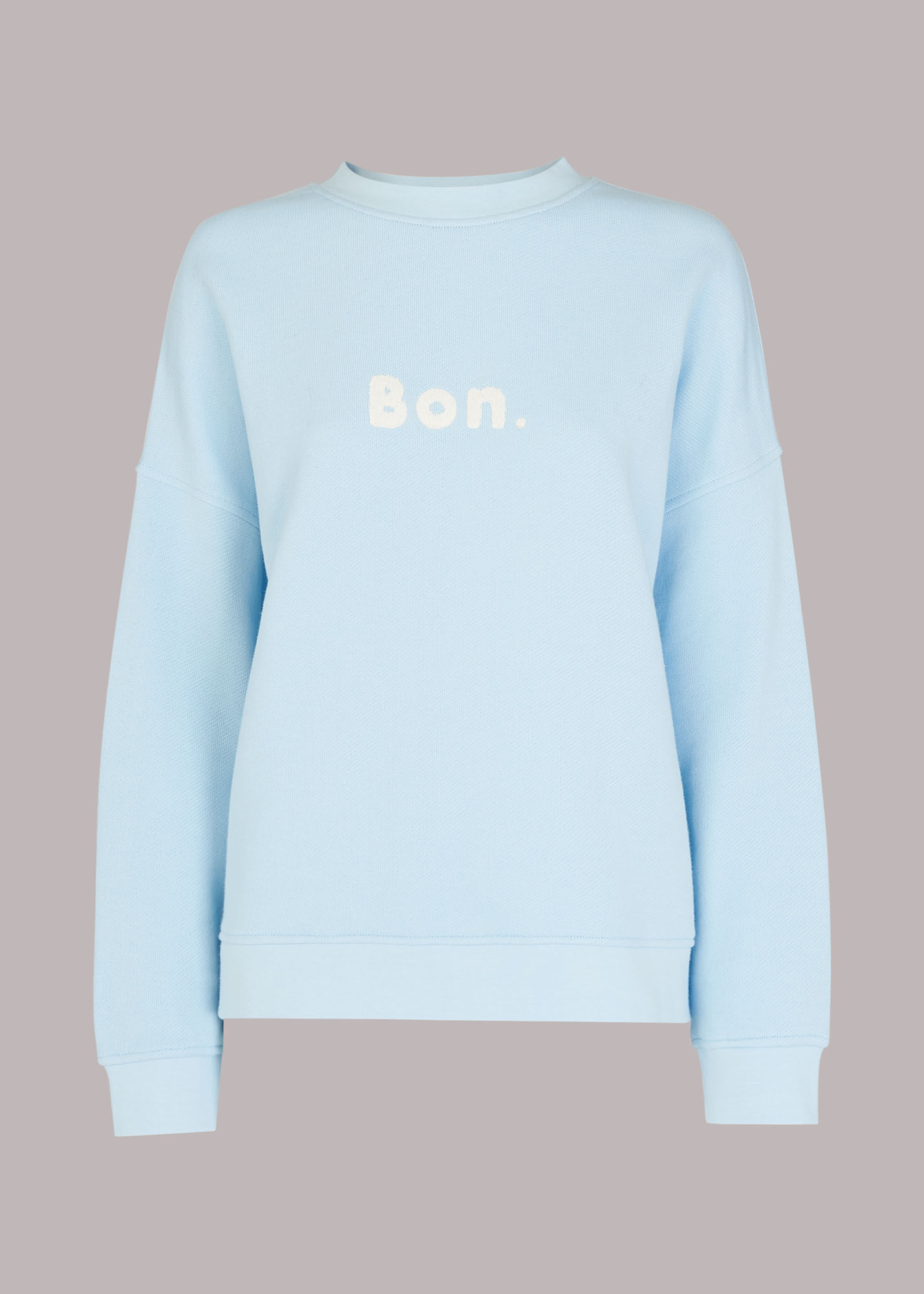 pale blue ladies sweatshirt