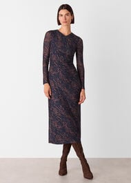 Abstract Marks Mesh Dress