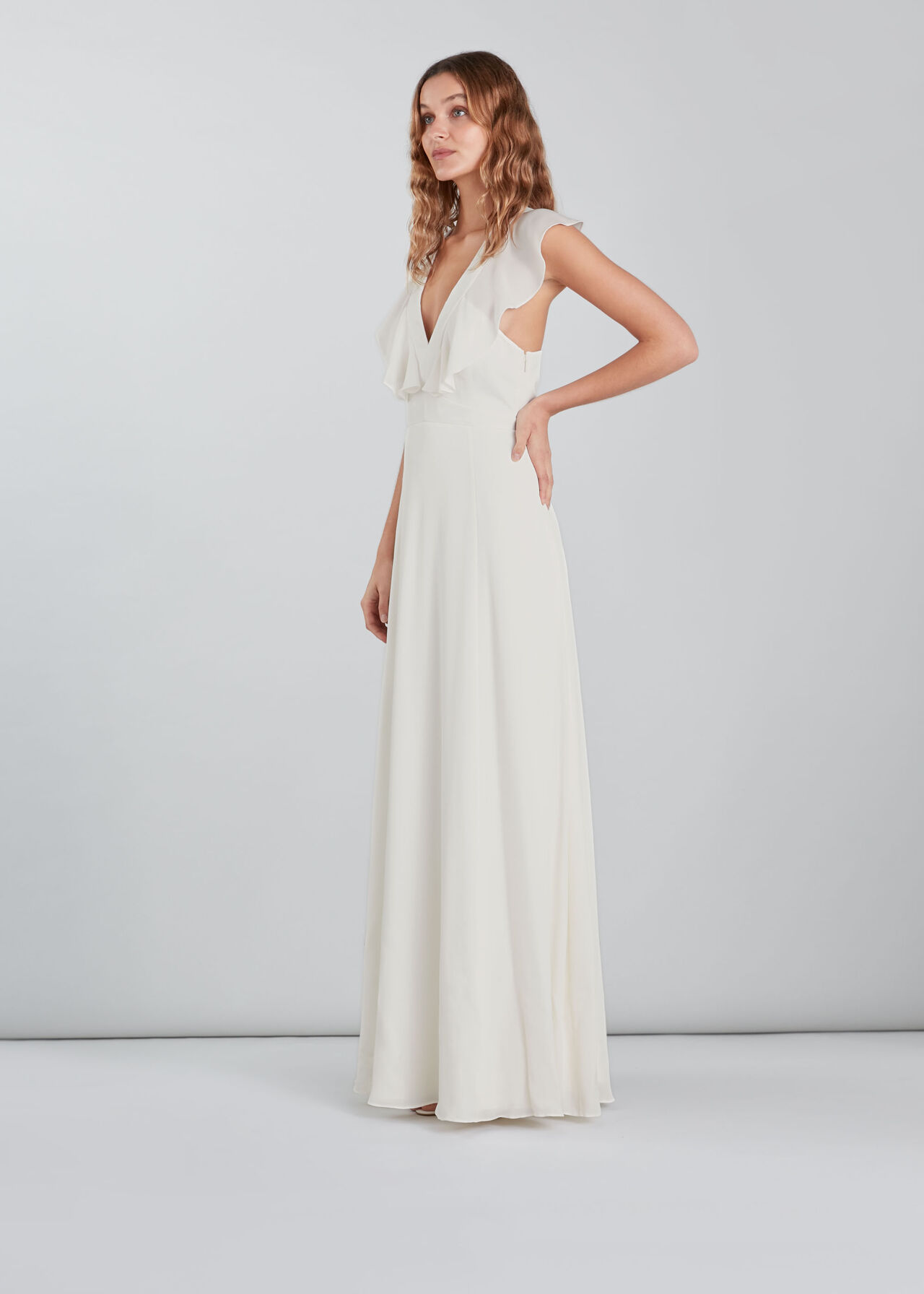 Eve Silk Wedding Dress White