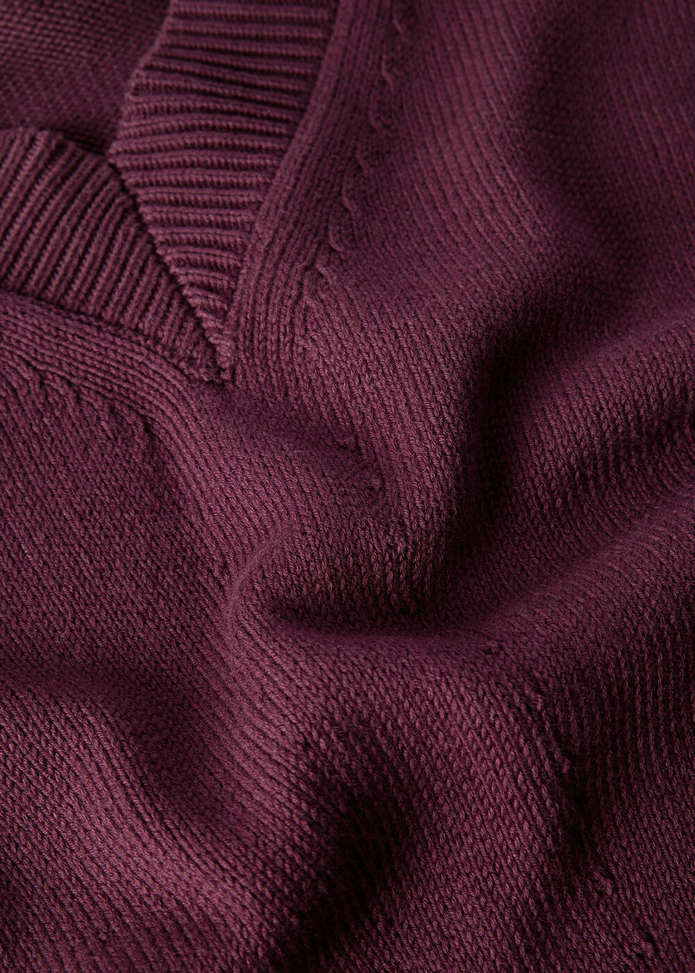 Cotton V Neck Relaxed Knit