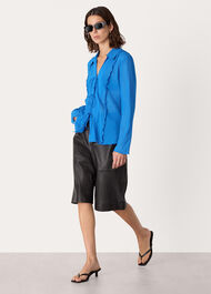 Tie Front Textured Shirt
