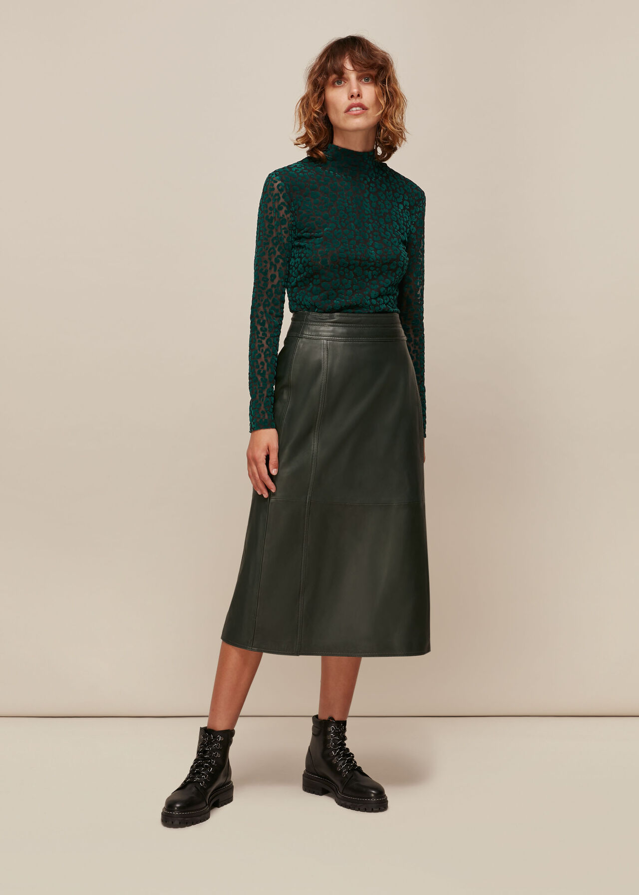 Flocked Animal Mesh Top