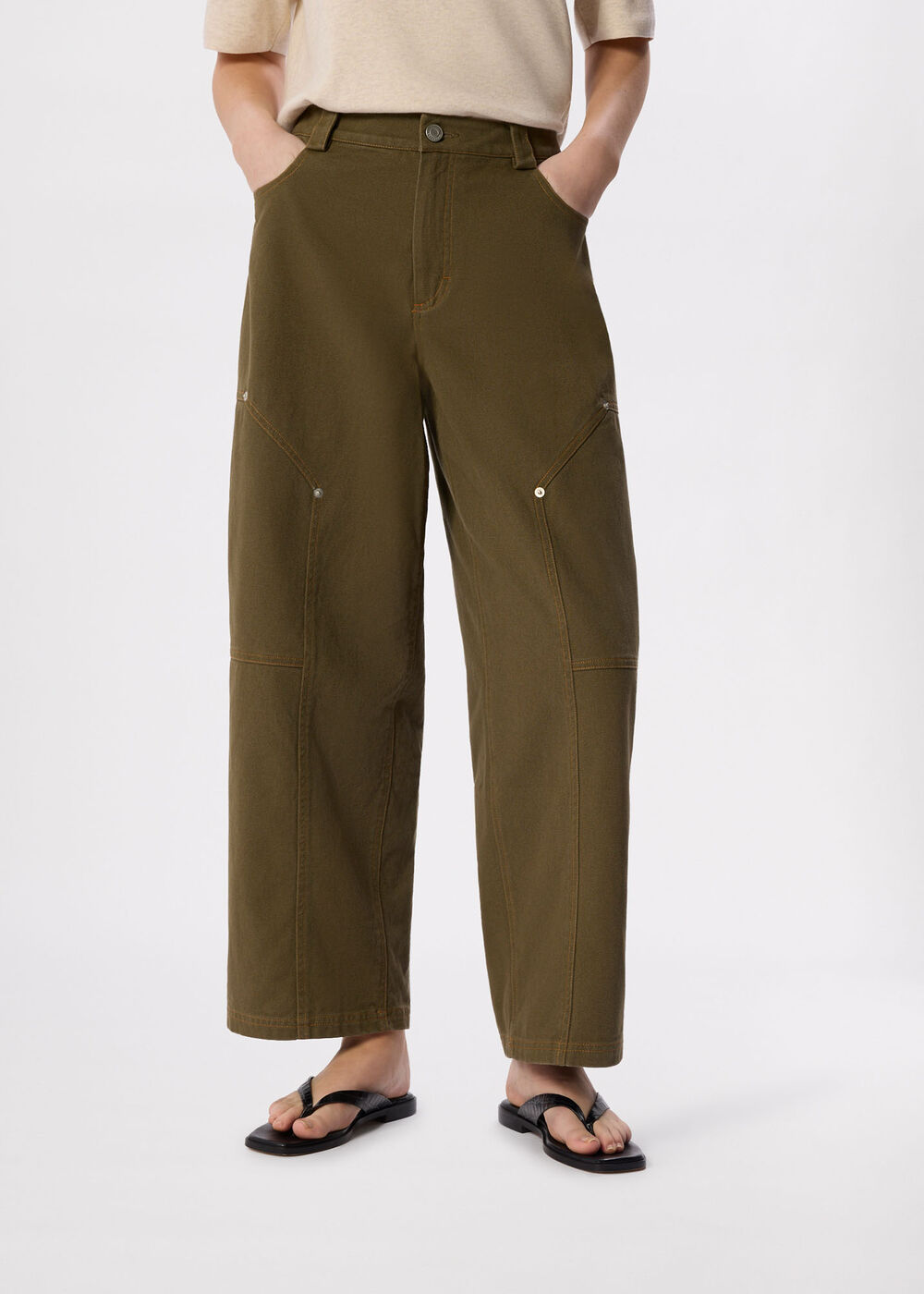Barrel Mid Rise Trouser