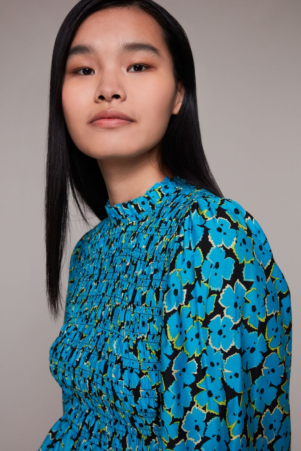 Farfalle Flower Shirred Top