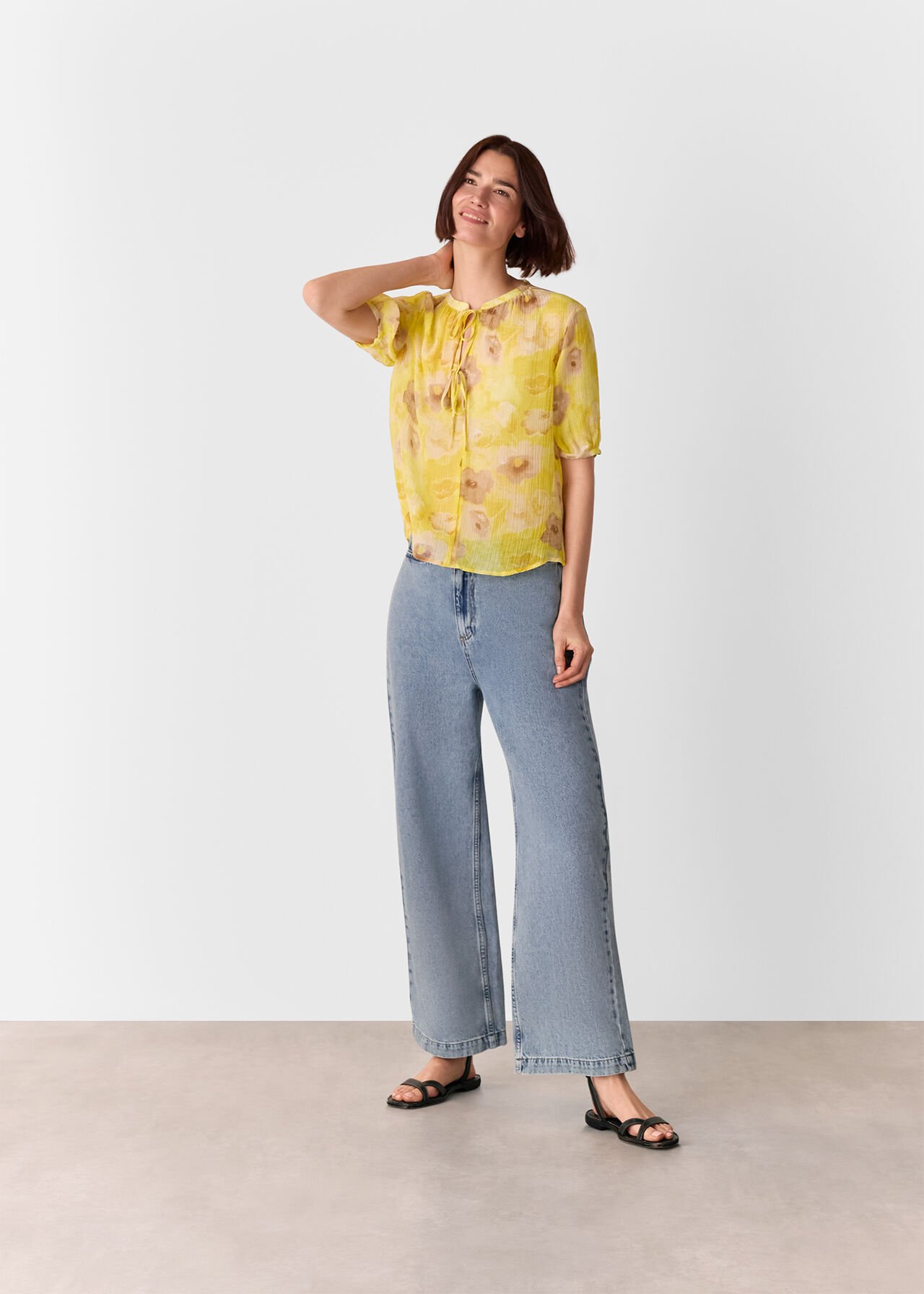 Sunshine Floral Texture Blouse
