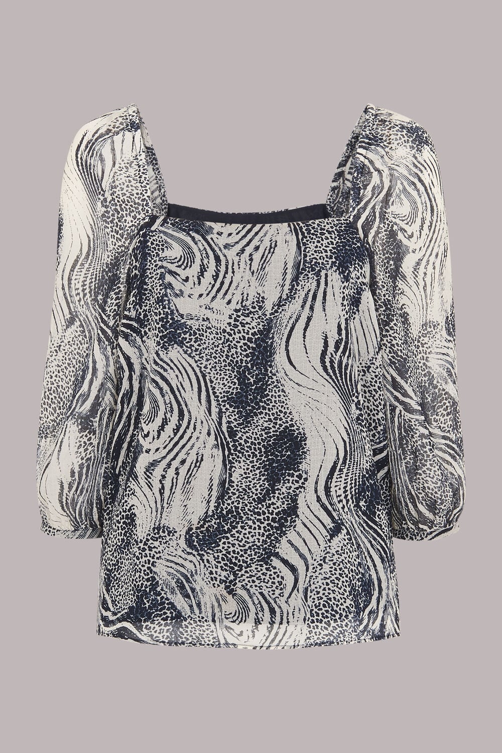 Flowing Tiger Blanche Top