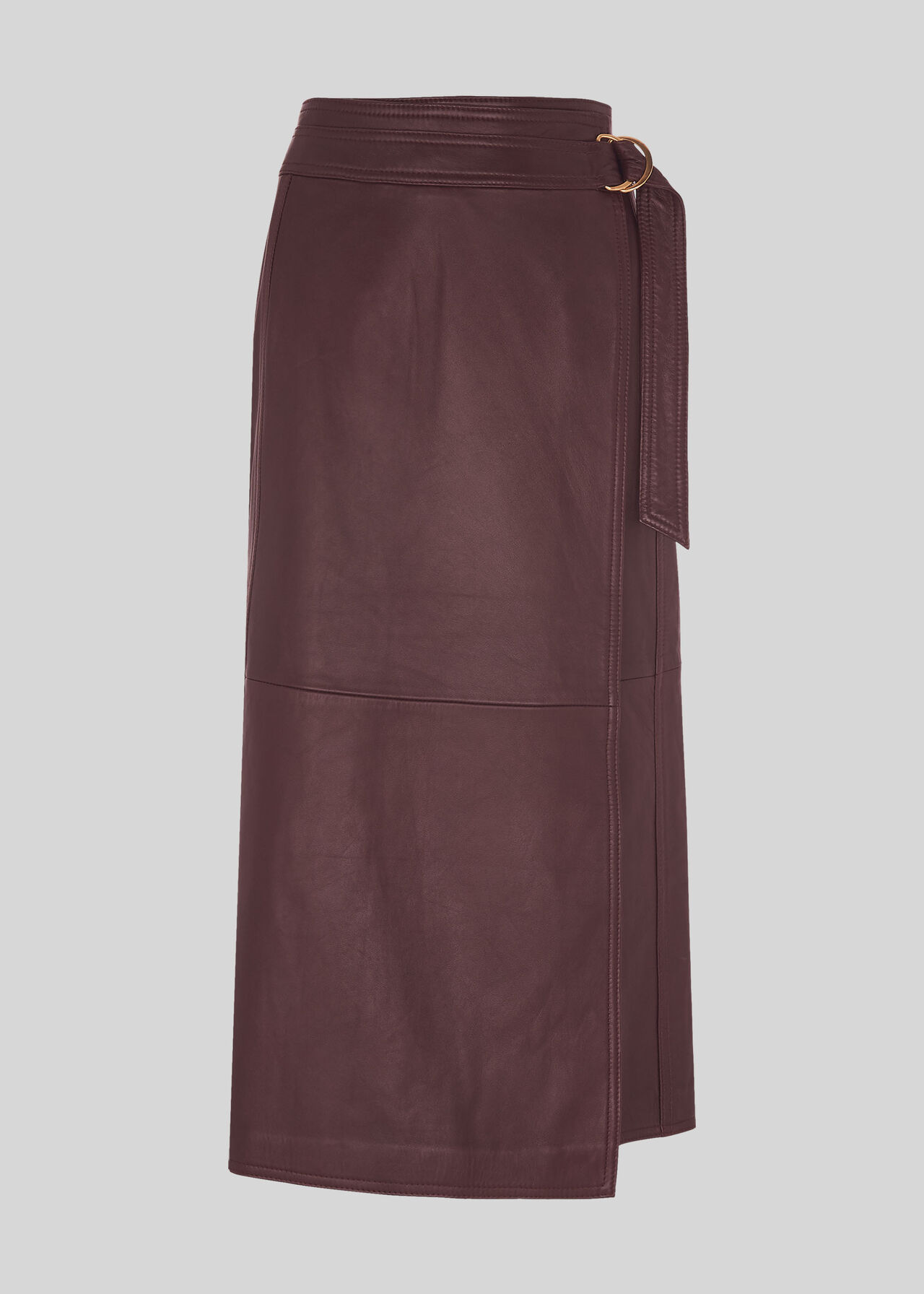 Selina Leather Wrap Skirt