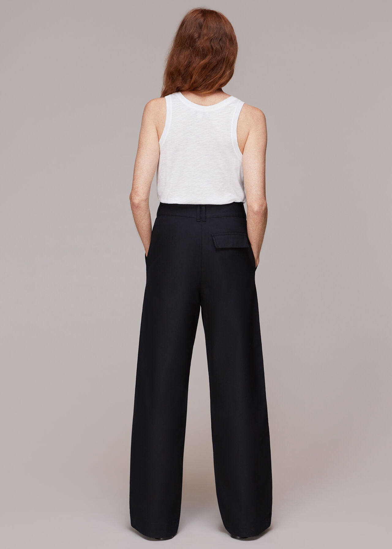 Black Robyn Cotton Trouser | WHISTLES