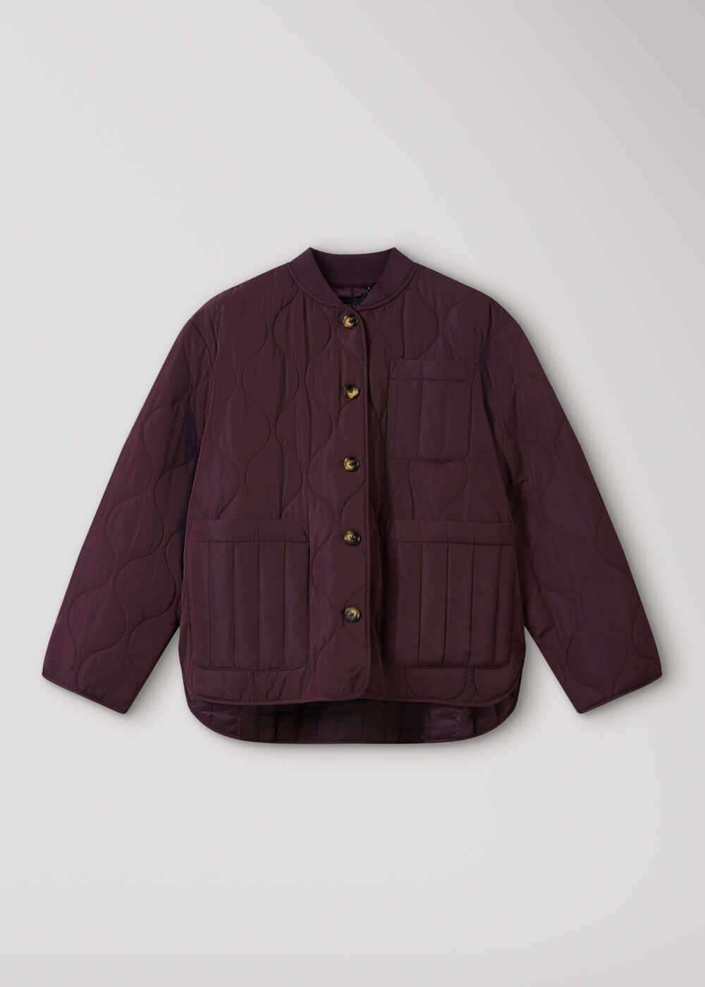 Button Through Quilted Coat