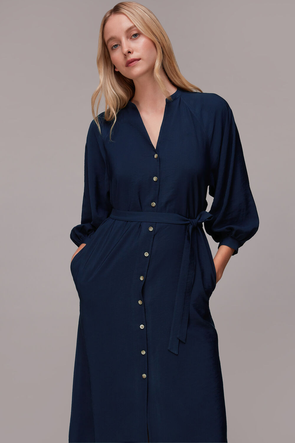 Navy Lizzie Midi Dress