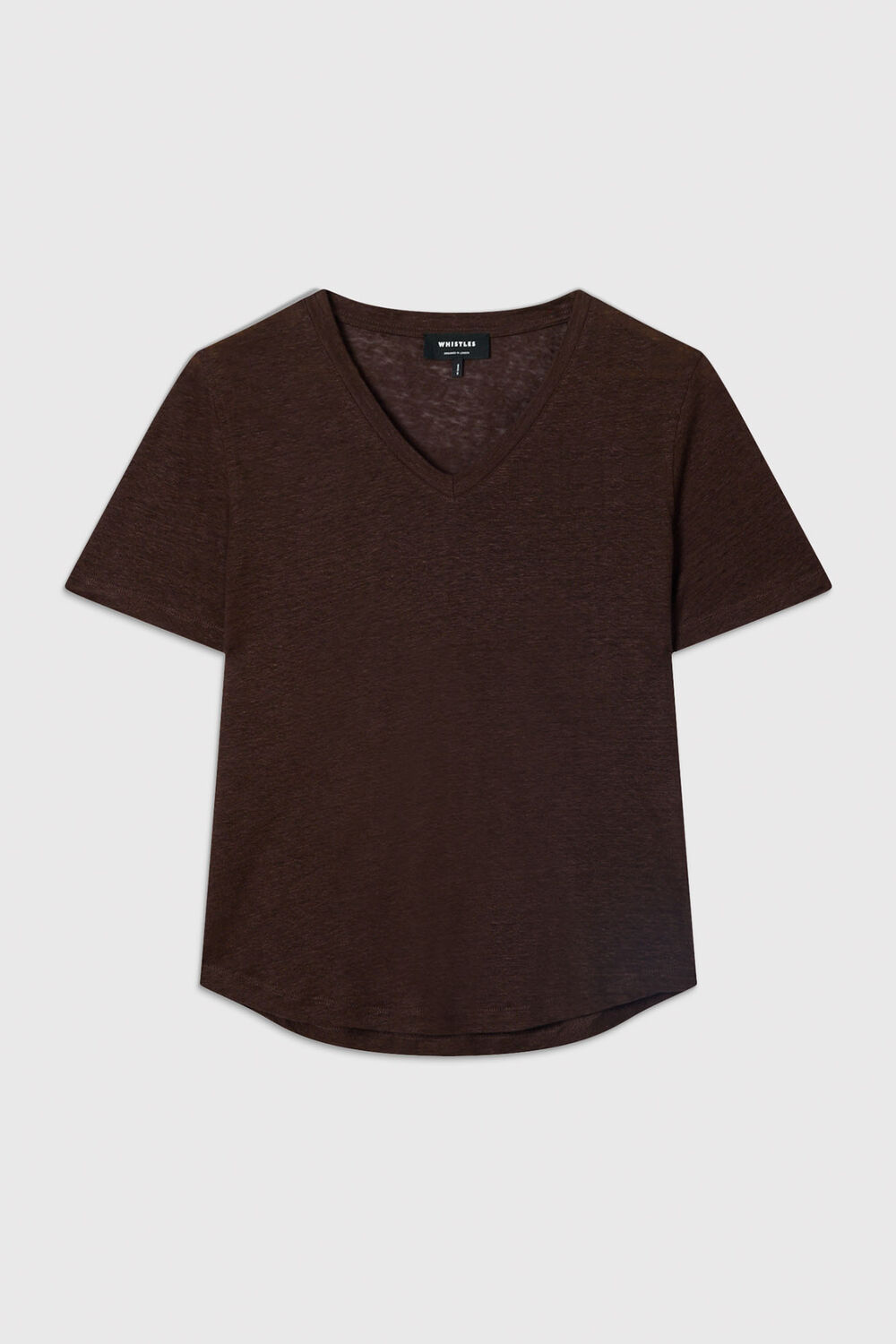 Linen V Neck T-Shirt