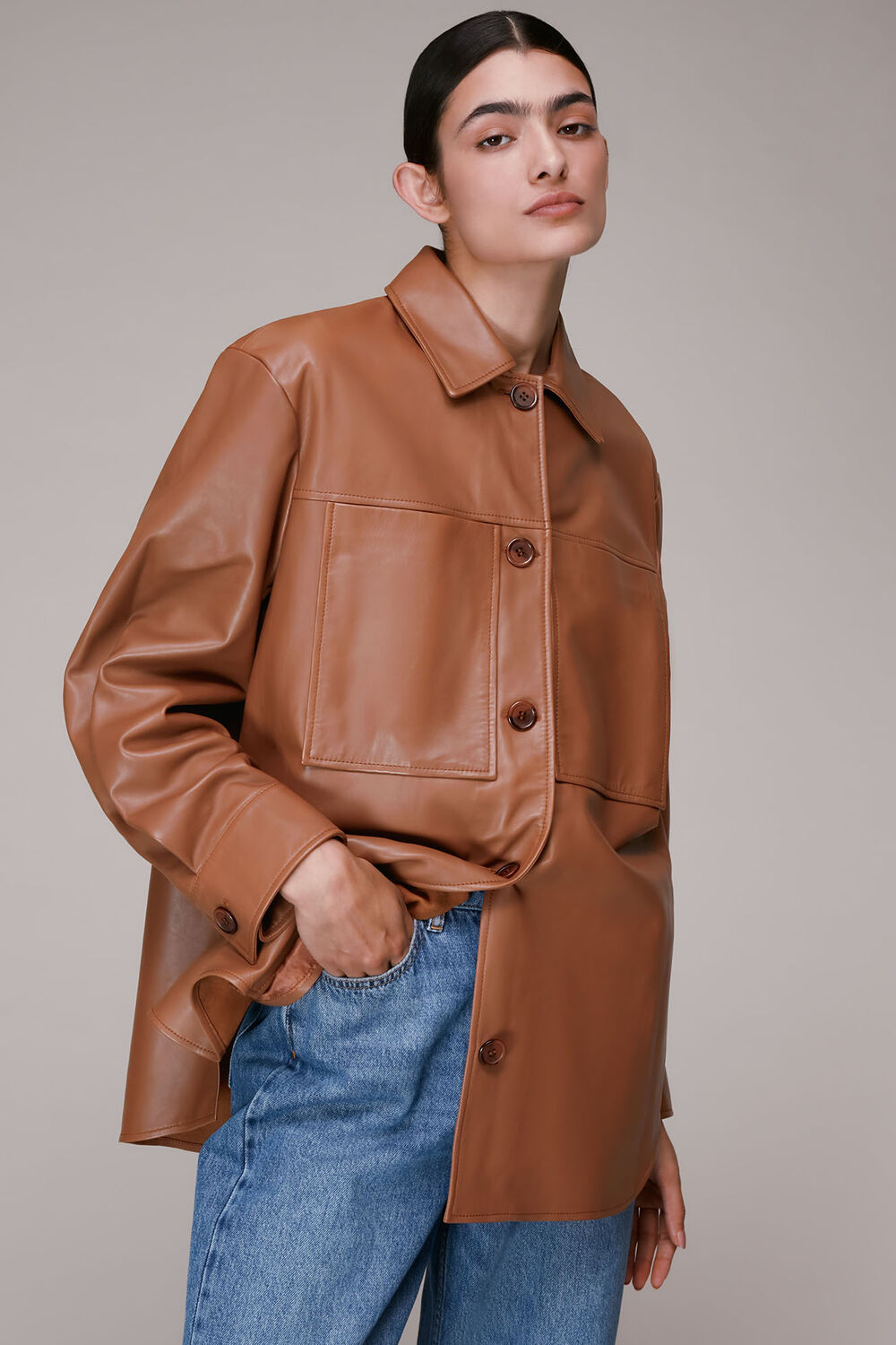Cady Leather Pocket Overshirt