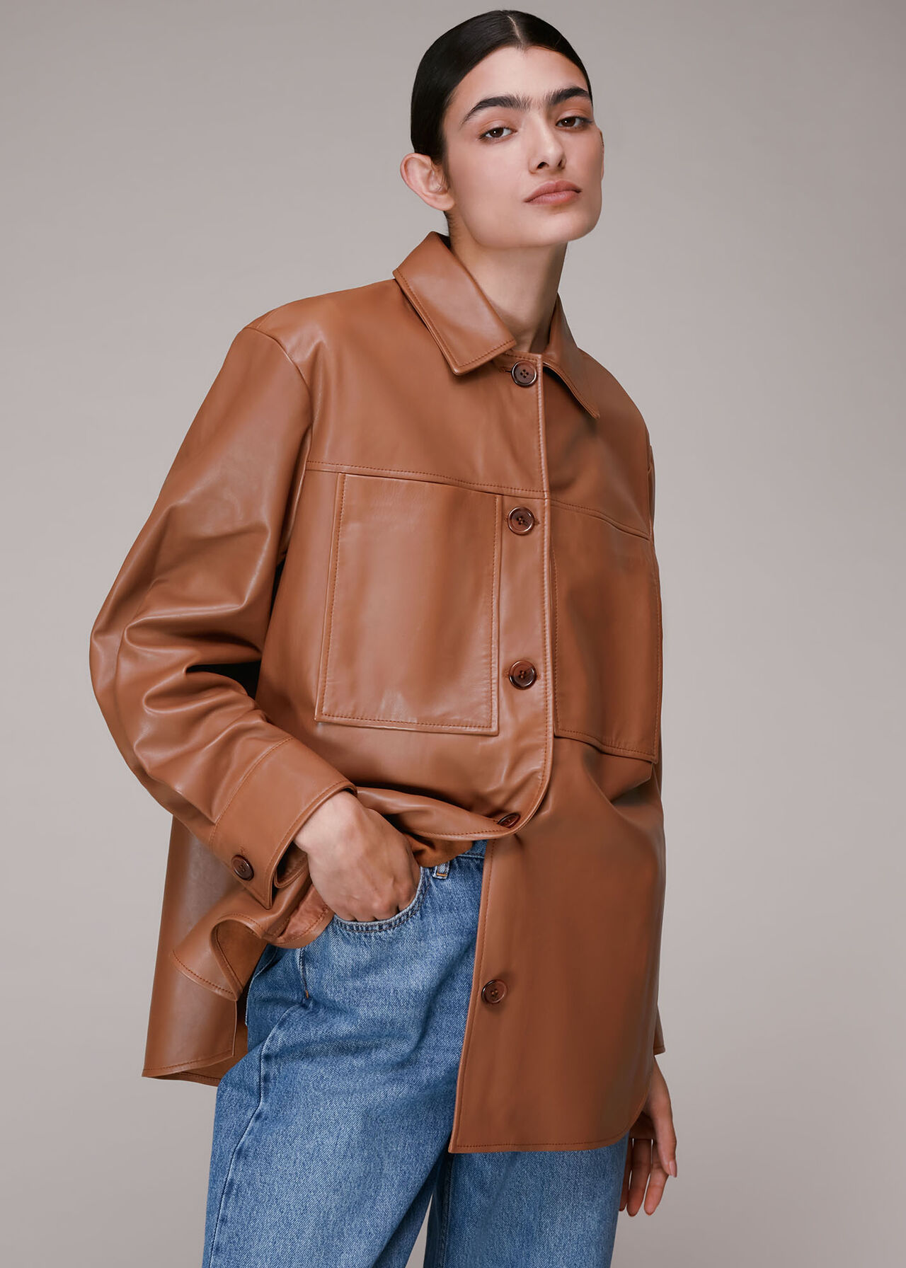 Cady Leather Pocket Overshirt