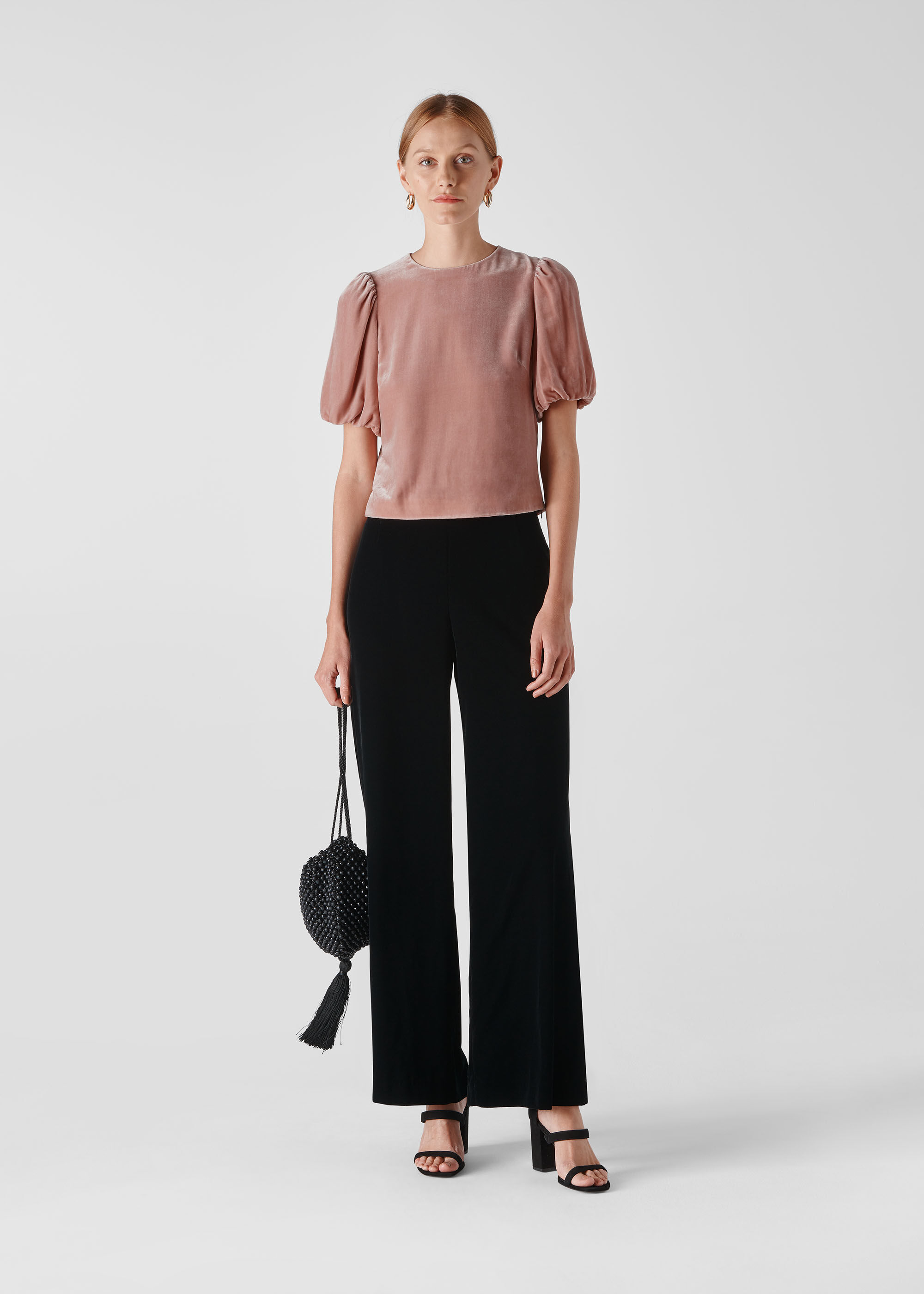 Pink velvet top outfit new arrivals