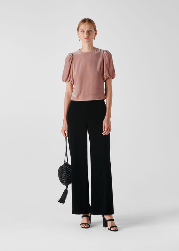 Velvet Silk Mix Top