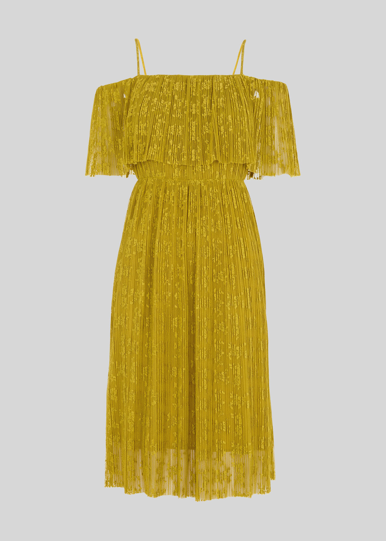 Off Shoulder Pleated Dress