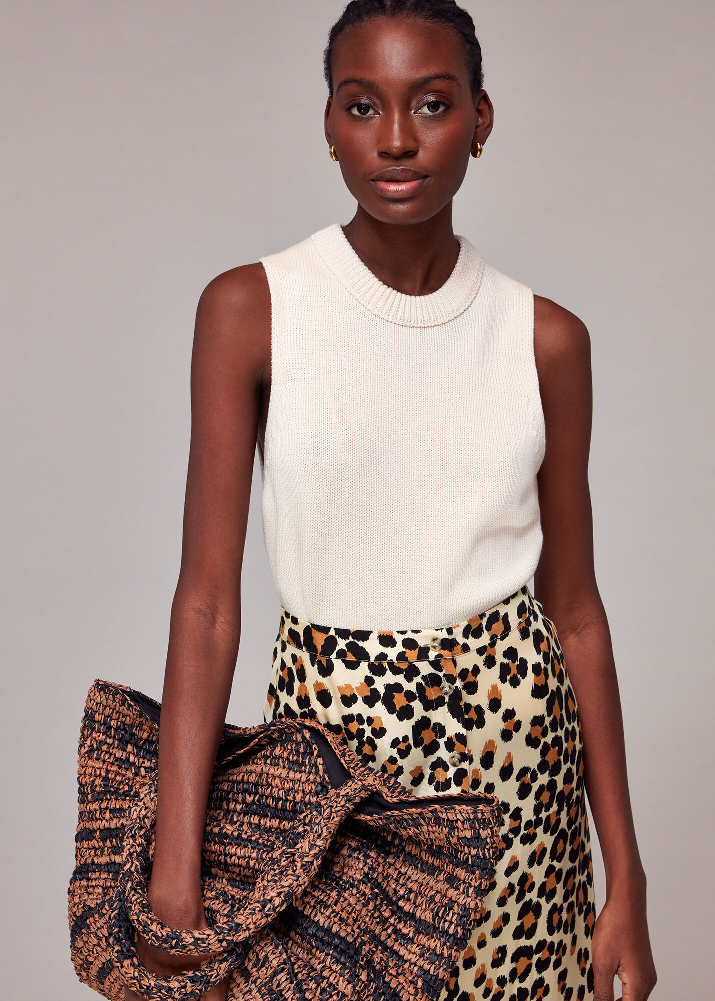 Leopard slip on sale skirt aritzia