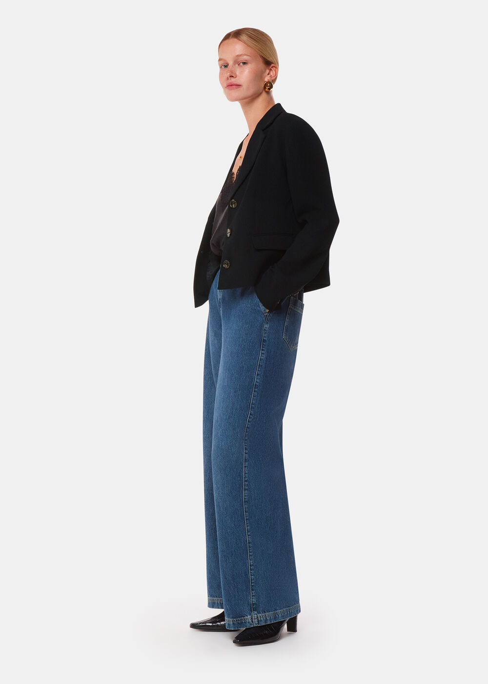 Tailored Short Crepe Blazer
