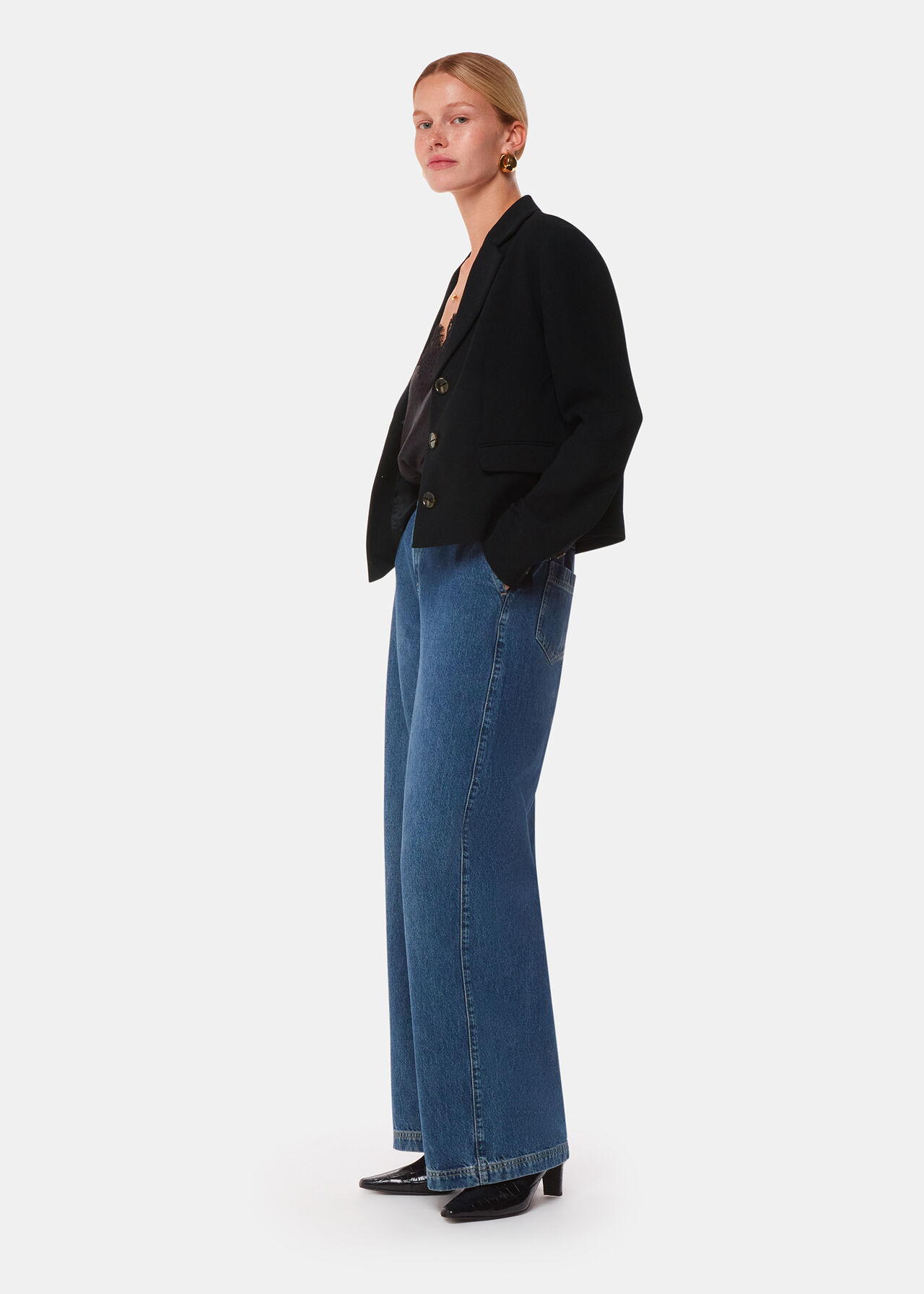 Tailored Short Crepe Blazer