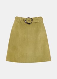 Suede Belted Mini Skirt