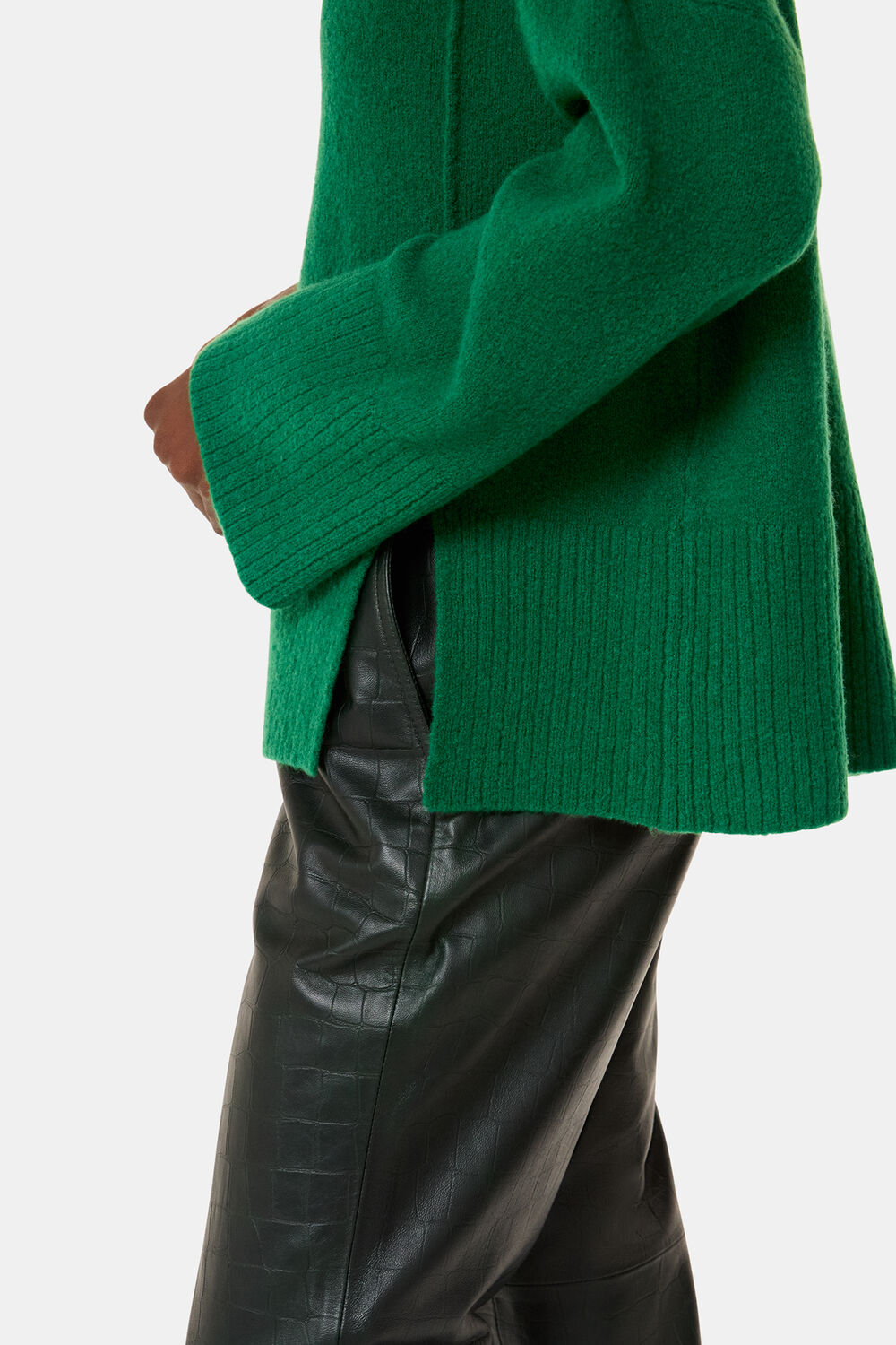 Wool Mix Roll Neck Knit